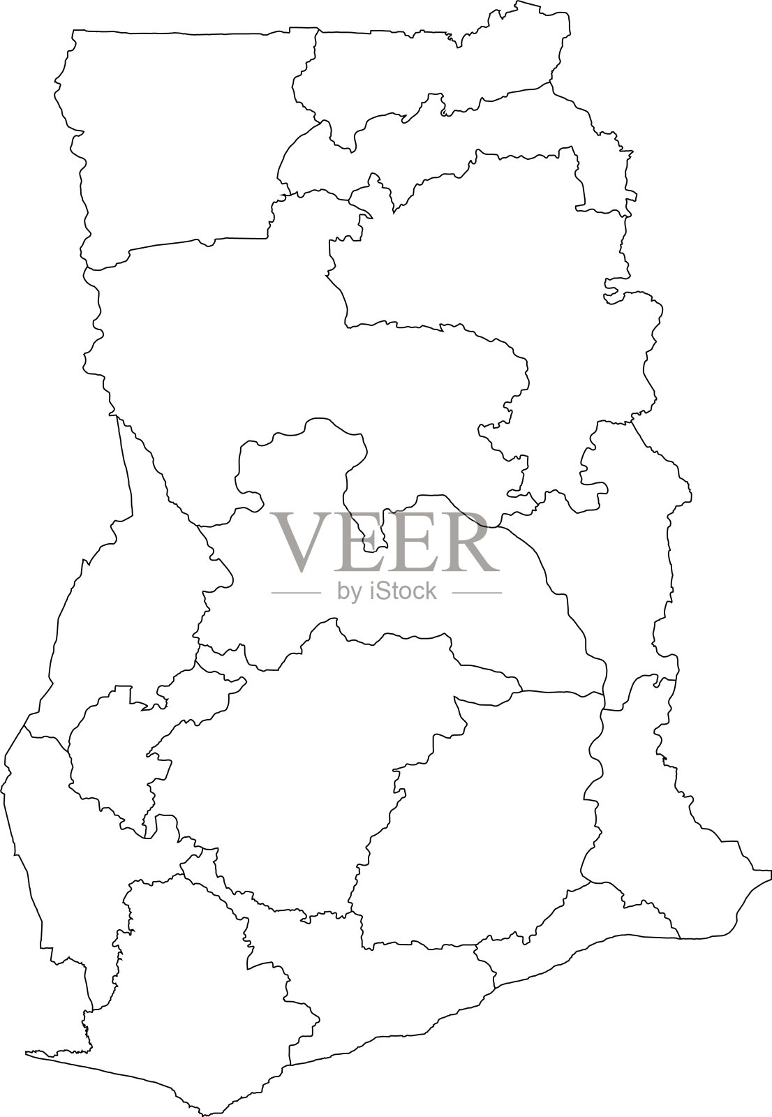 加纳白色地图插画图片素材