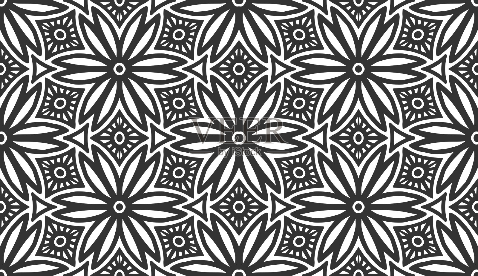 花无缝花纹点缀重复背景插画图片素材