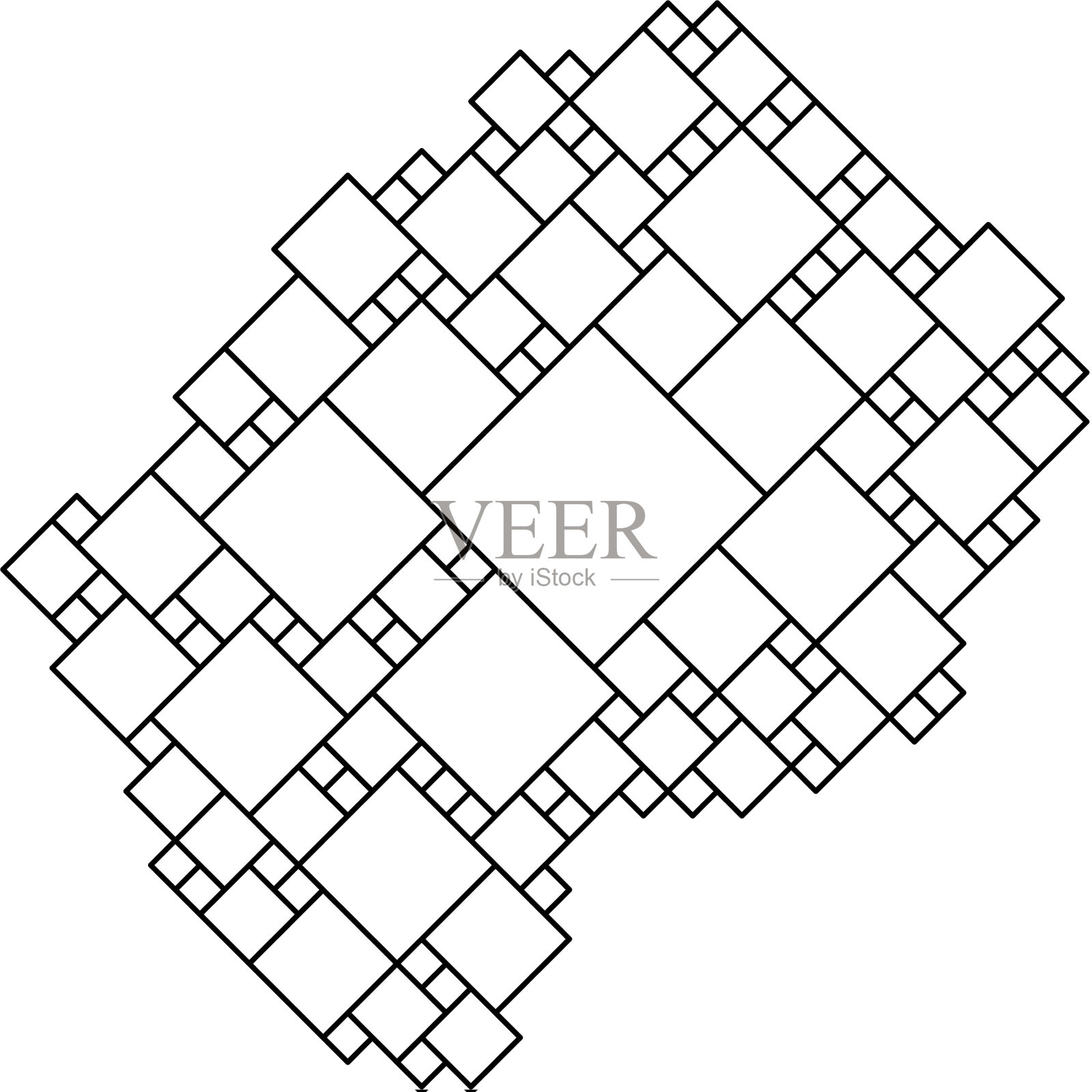 莱索托地图由黑色的方格图案组成插画图片素材