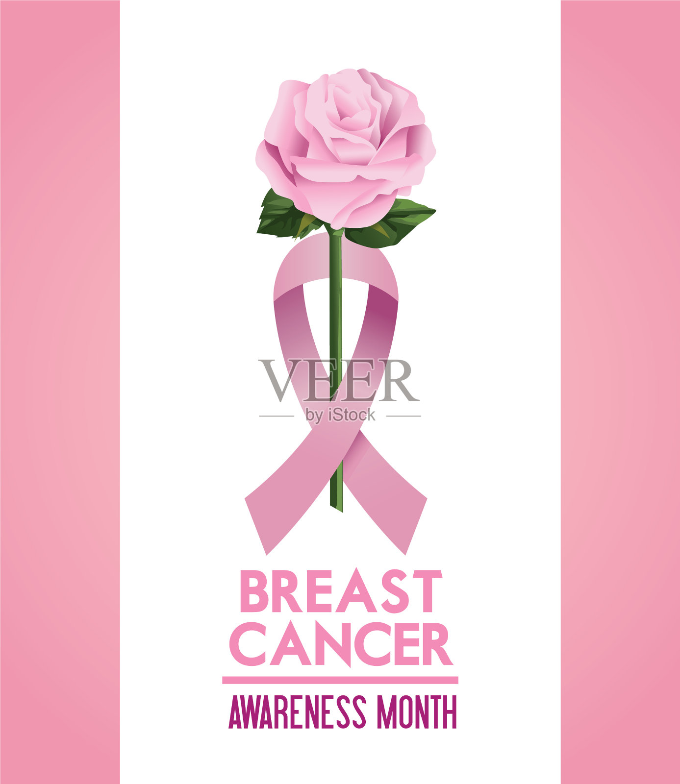 宣传乳腺癌月活动海报插画图片素材