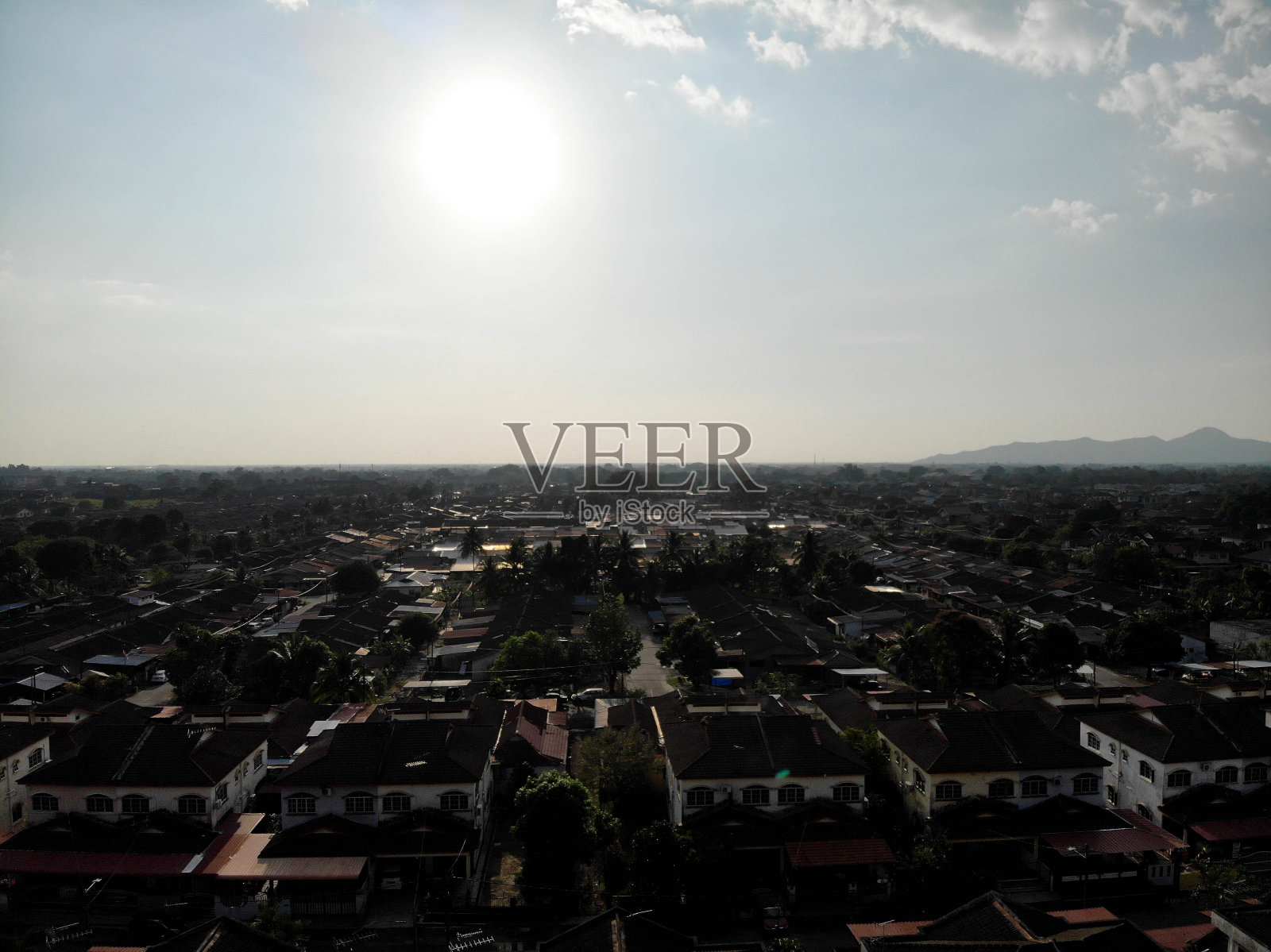 从上方俯瞰住宅区照片摄影图片