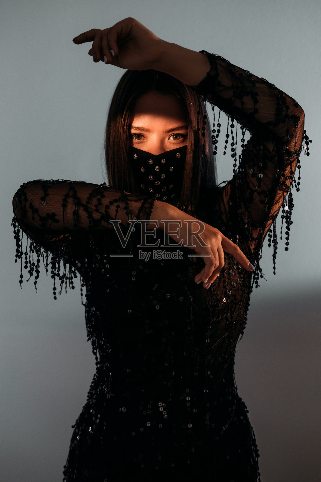 流行时尚亚洲美女波西米亚风格照片摄影图片