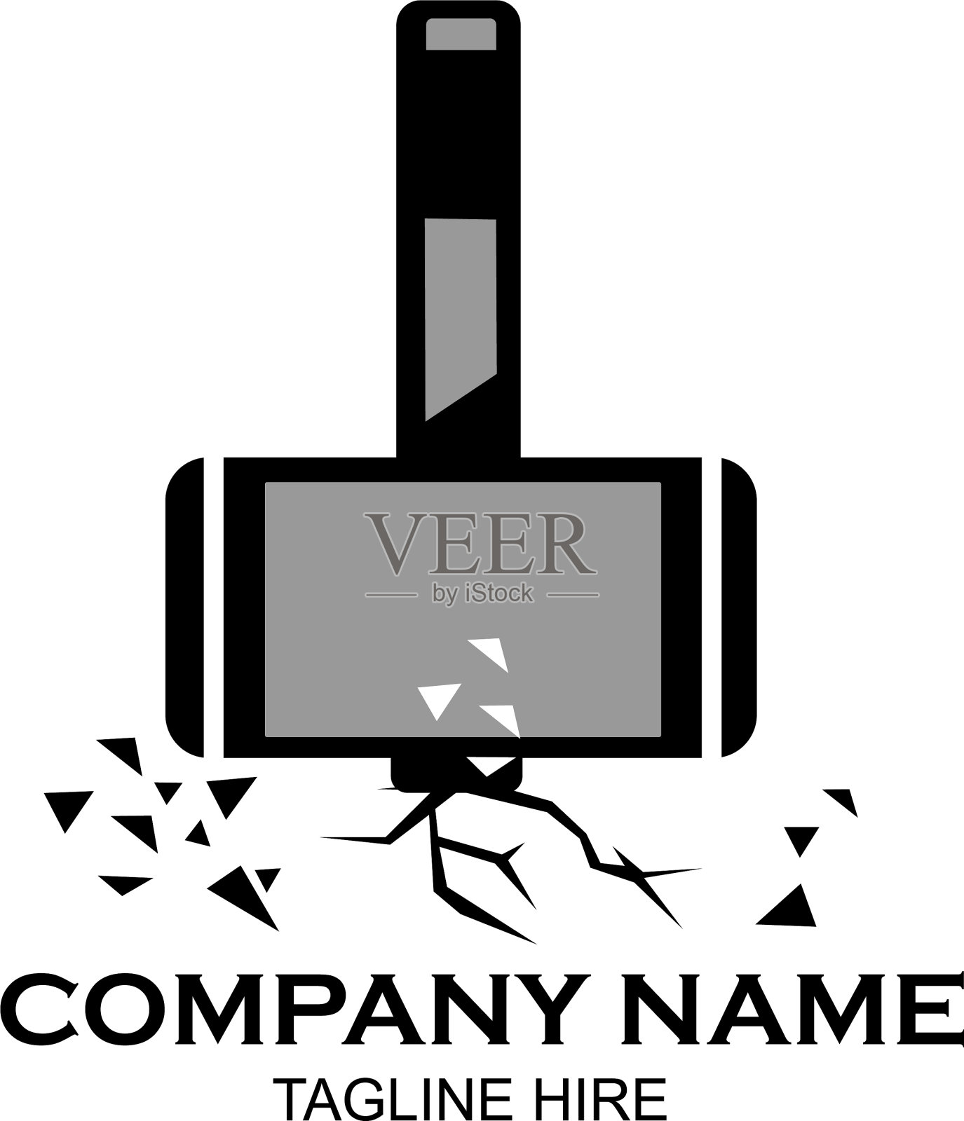 雷神锤图标图标的用户界面和用户体验网站或插画图片素材