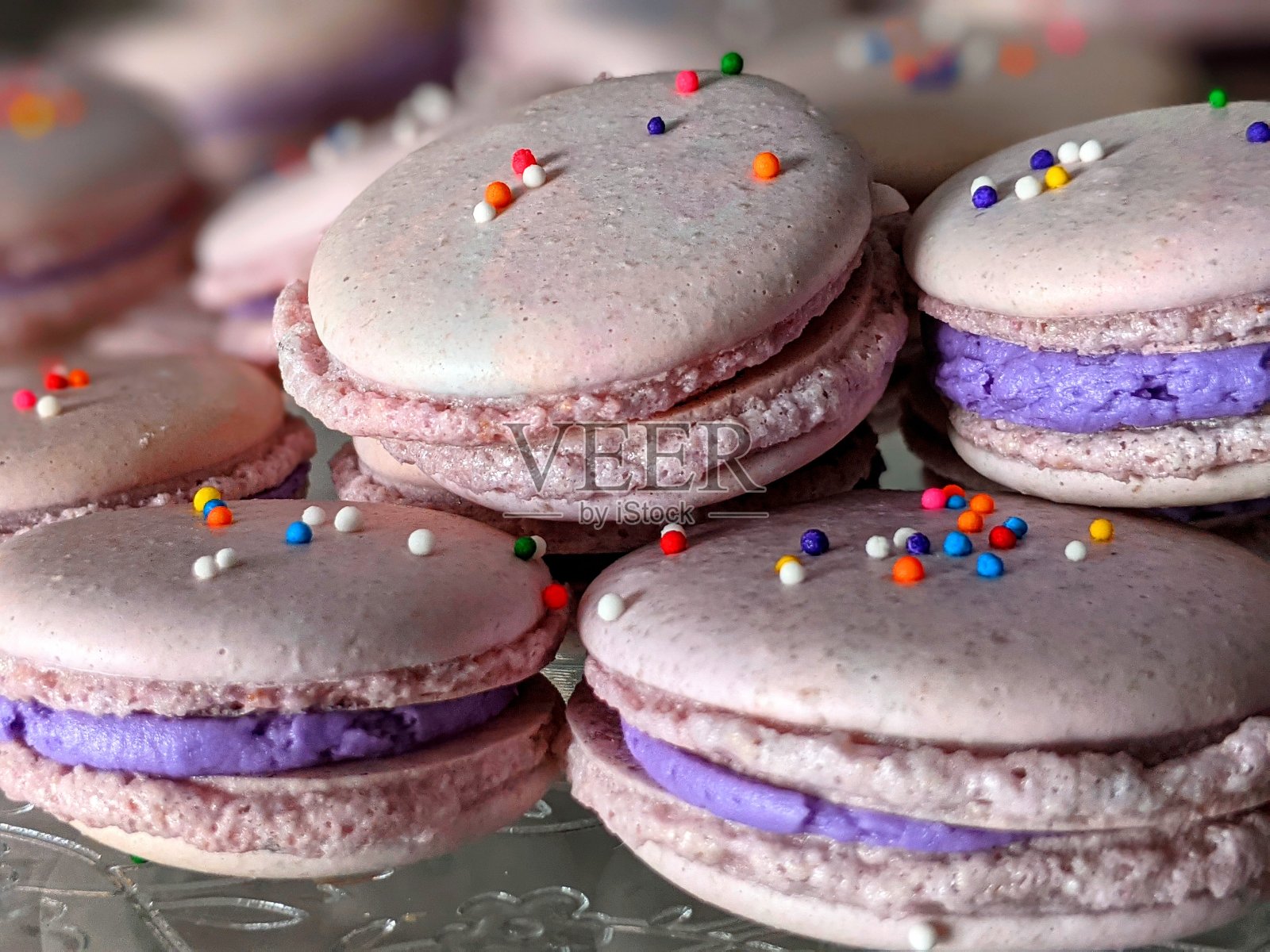 棉花糖马卡龙照片摄影图片