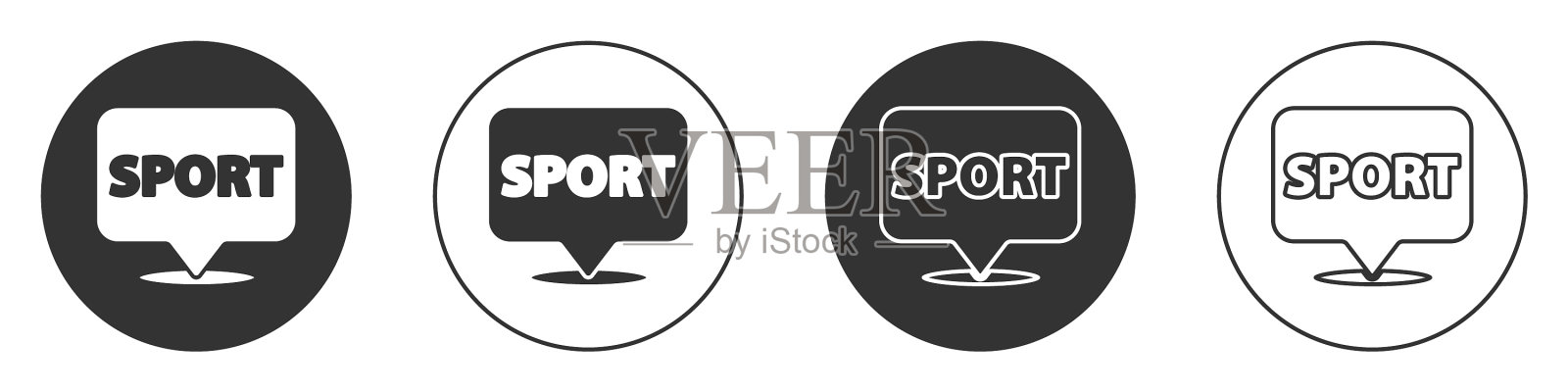 黑色位置体育馆图标孤立在白色图标素材