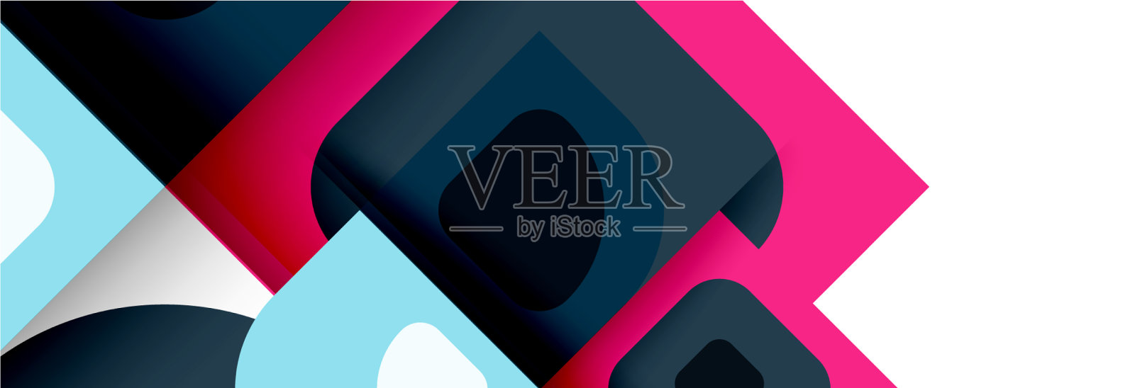 集现代几何抽象插画图片素材