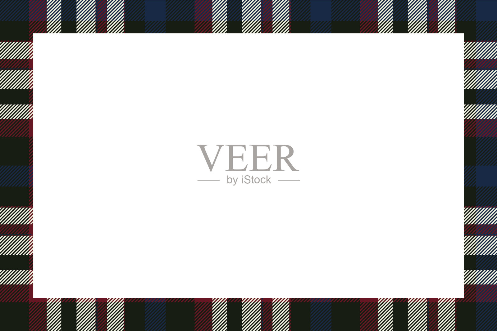 复古框苏格兰边界图案复古插画图片素材