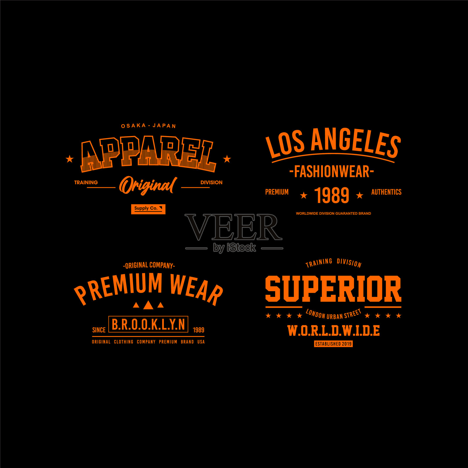 字复古时尚衬衫设计插画图片素材