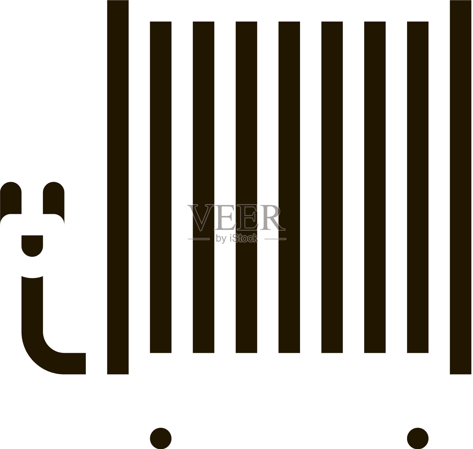 便携式油散热器加热系统字形图标插画图片素材