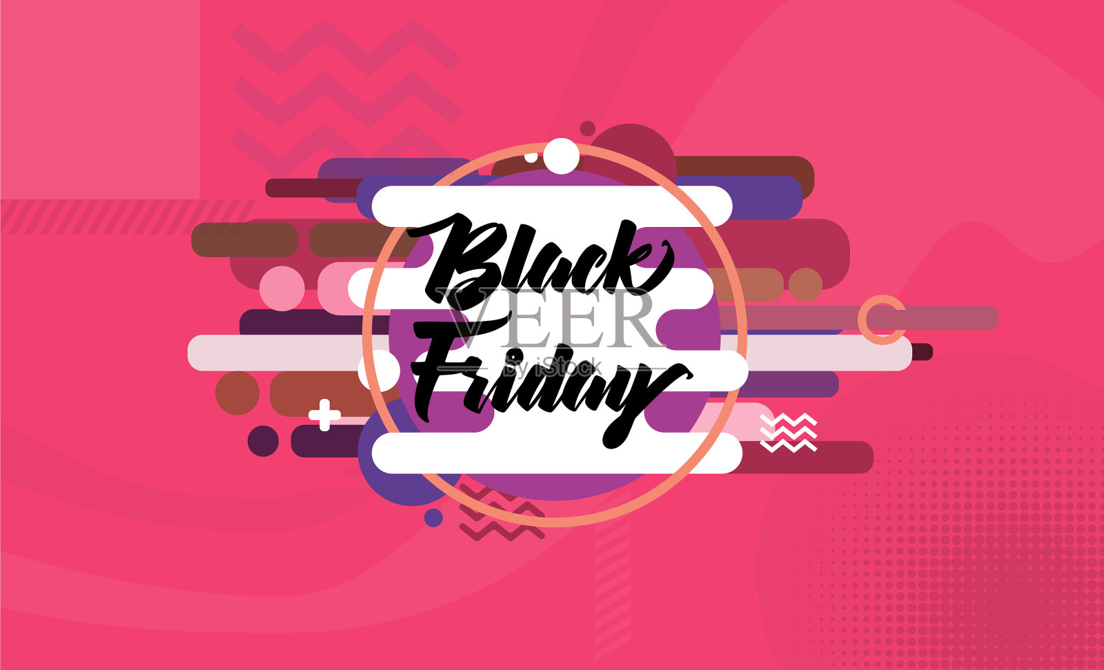 黑色星期五-几何形状的背景插画图片素材