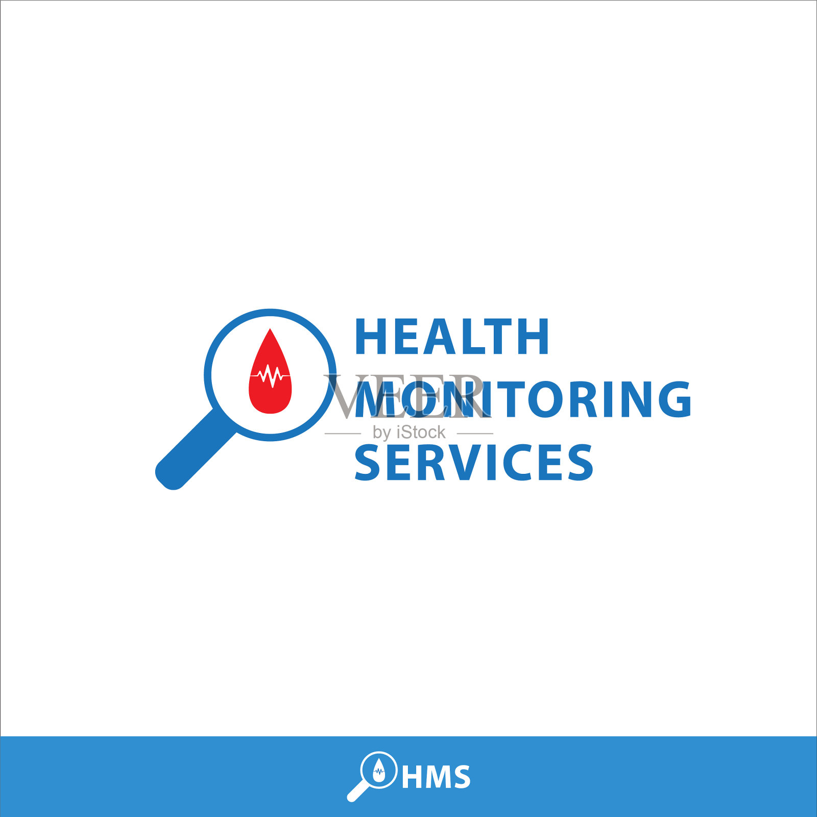 运行状况监视服务标识设计模板插画图片素材