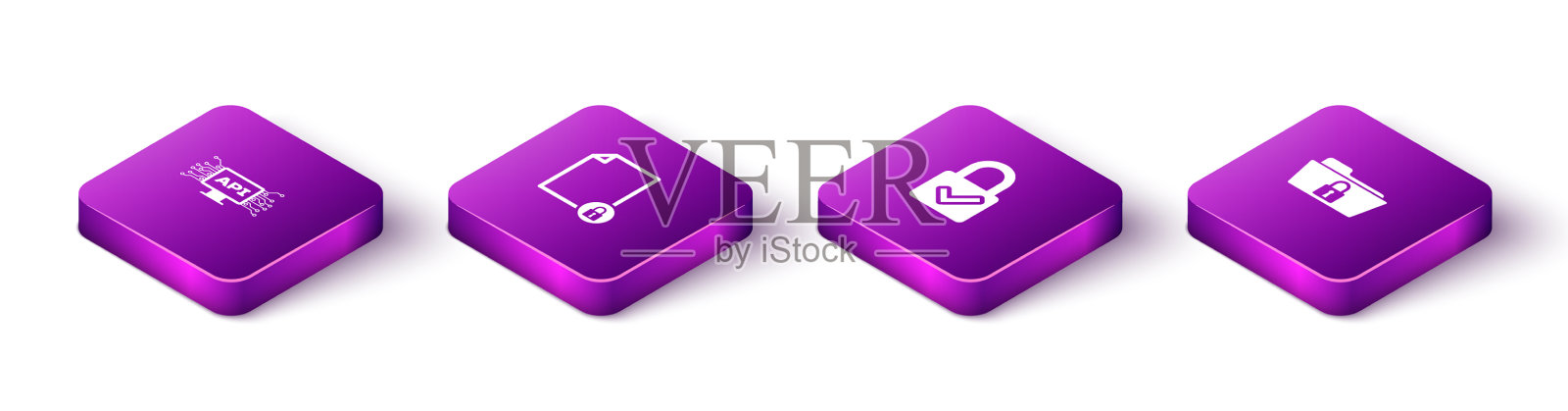 设置等距计算机API接口文档和图标素材