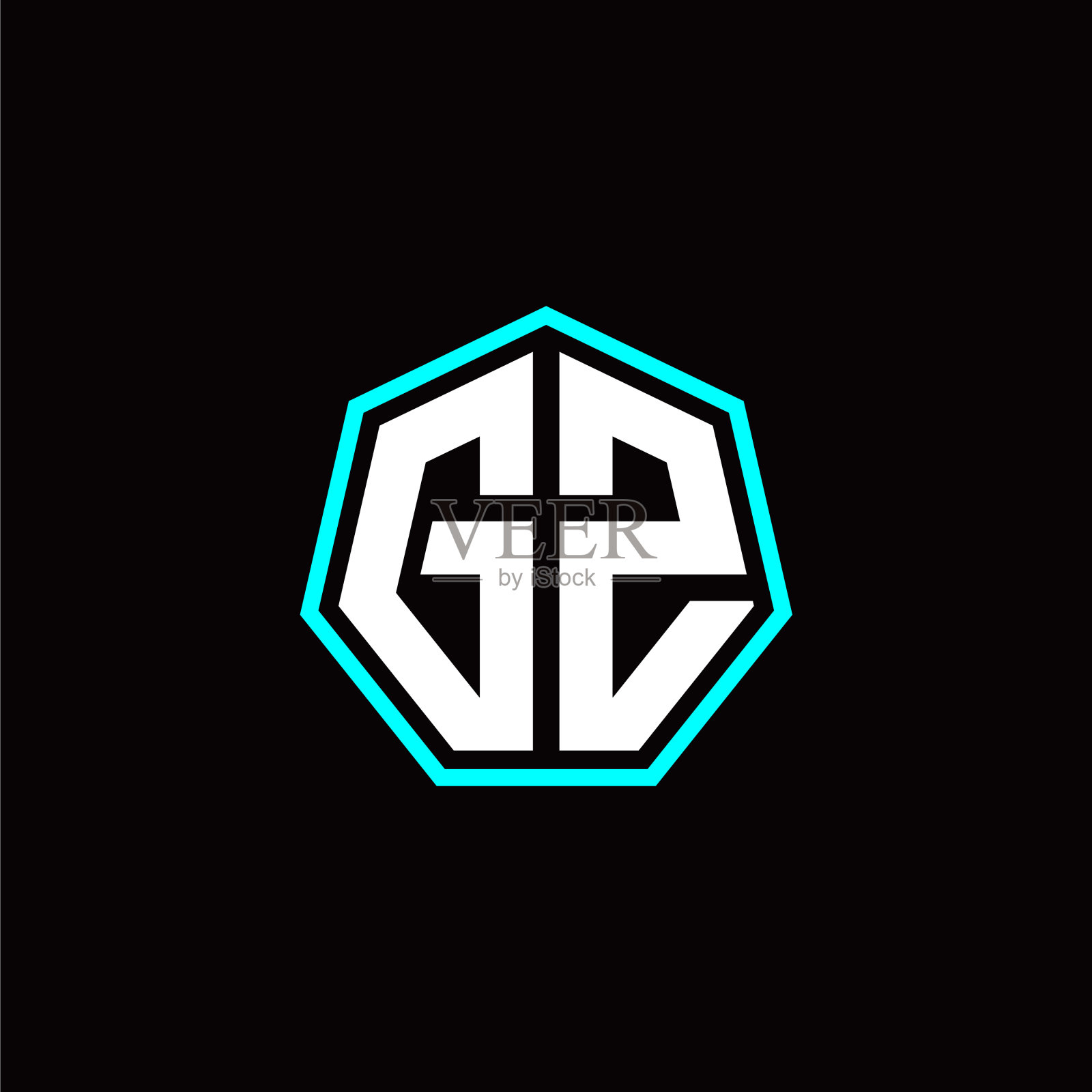 G首字母现代多边形标志模板插画图片素材