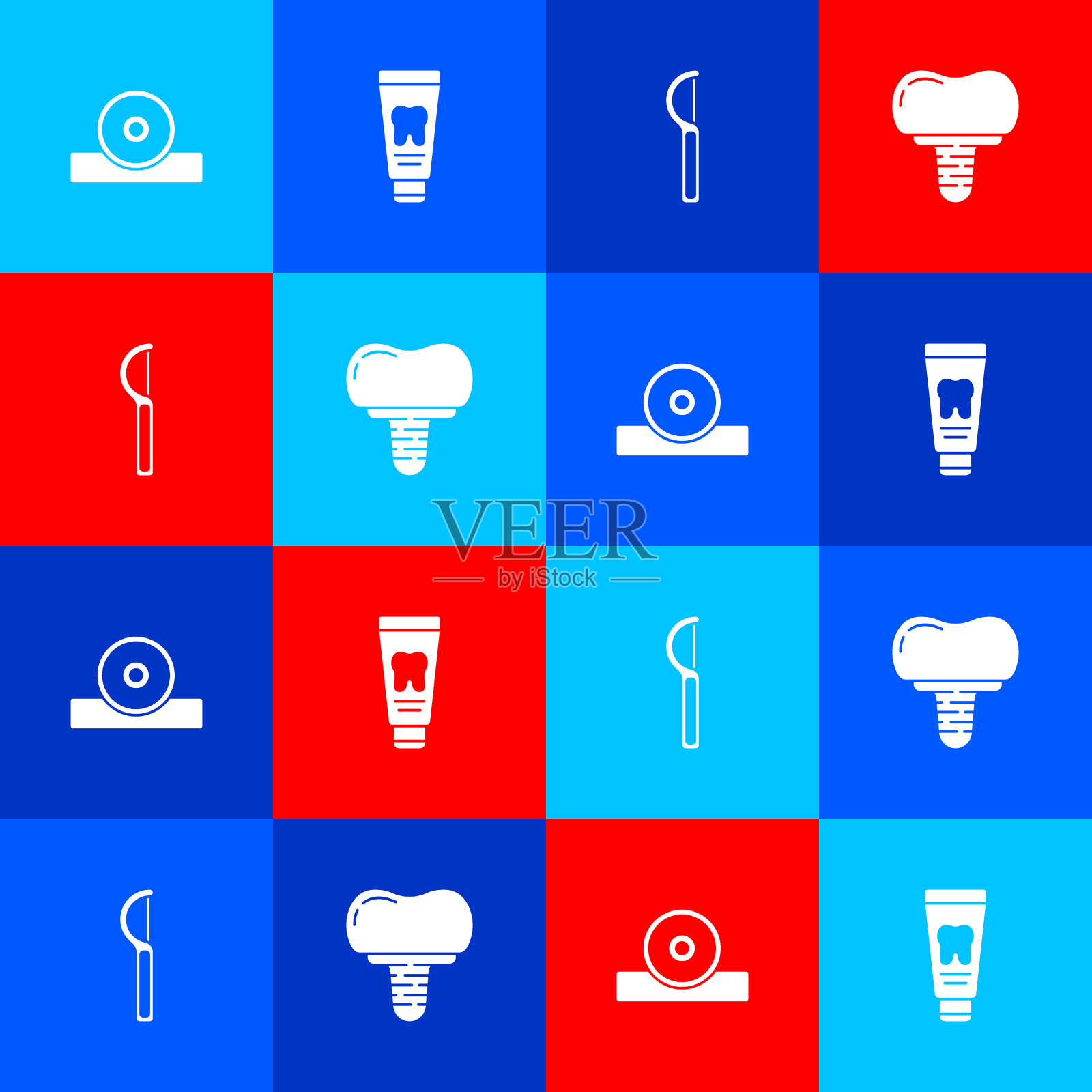 设置耳鼻喉头反射管图标素材