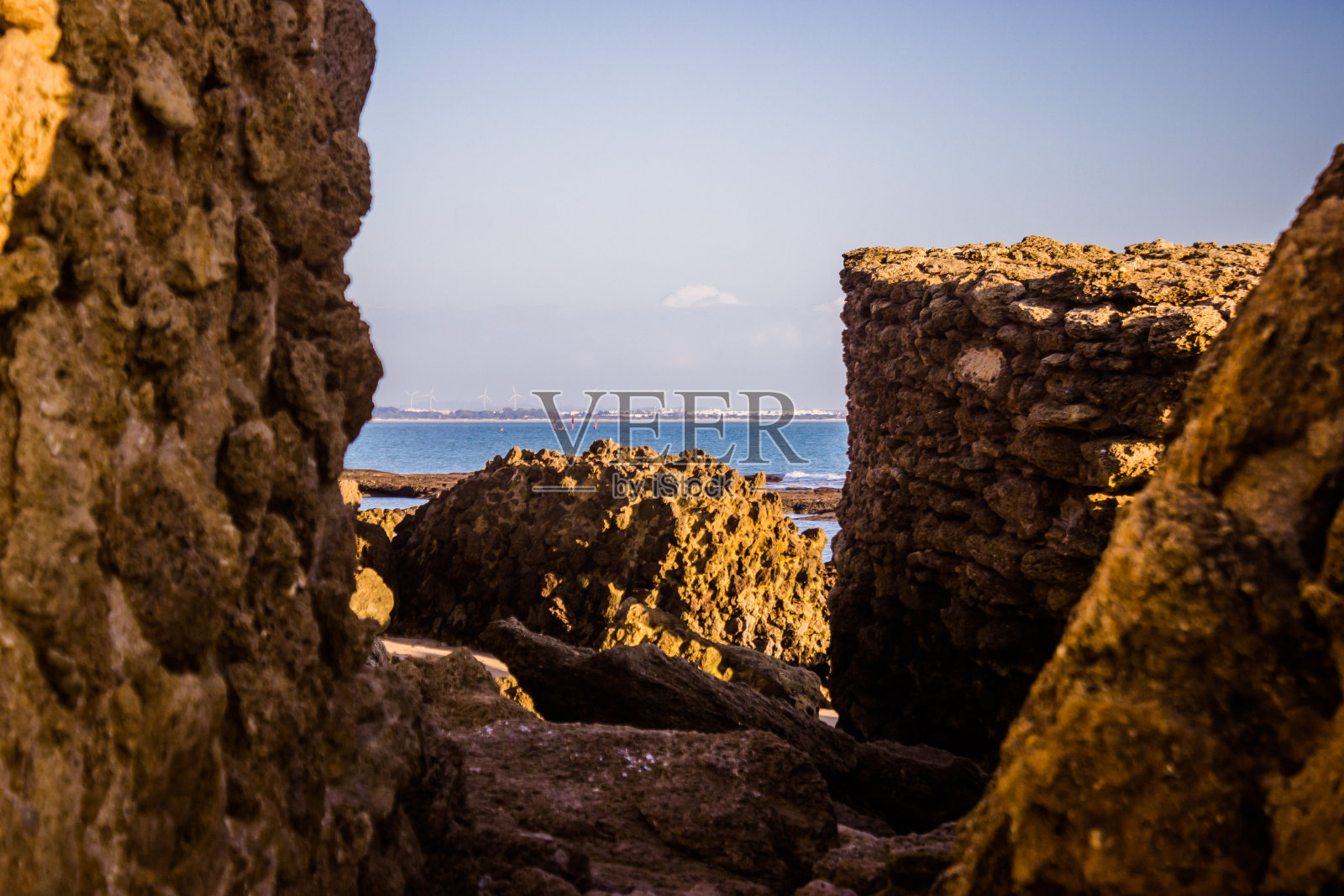 穆拉尔哈海滩在圣玛丽亚-加的斯港照片摄影图片