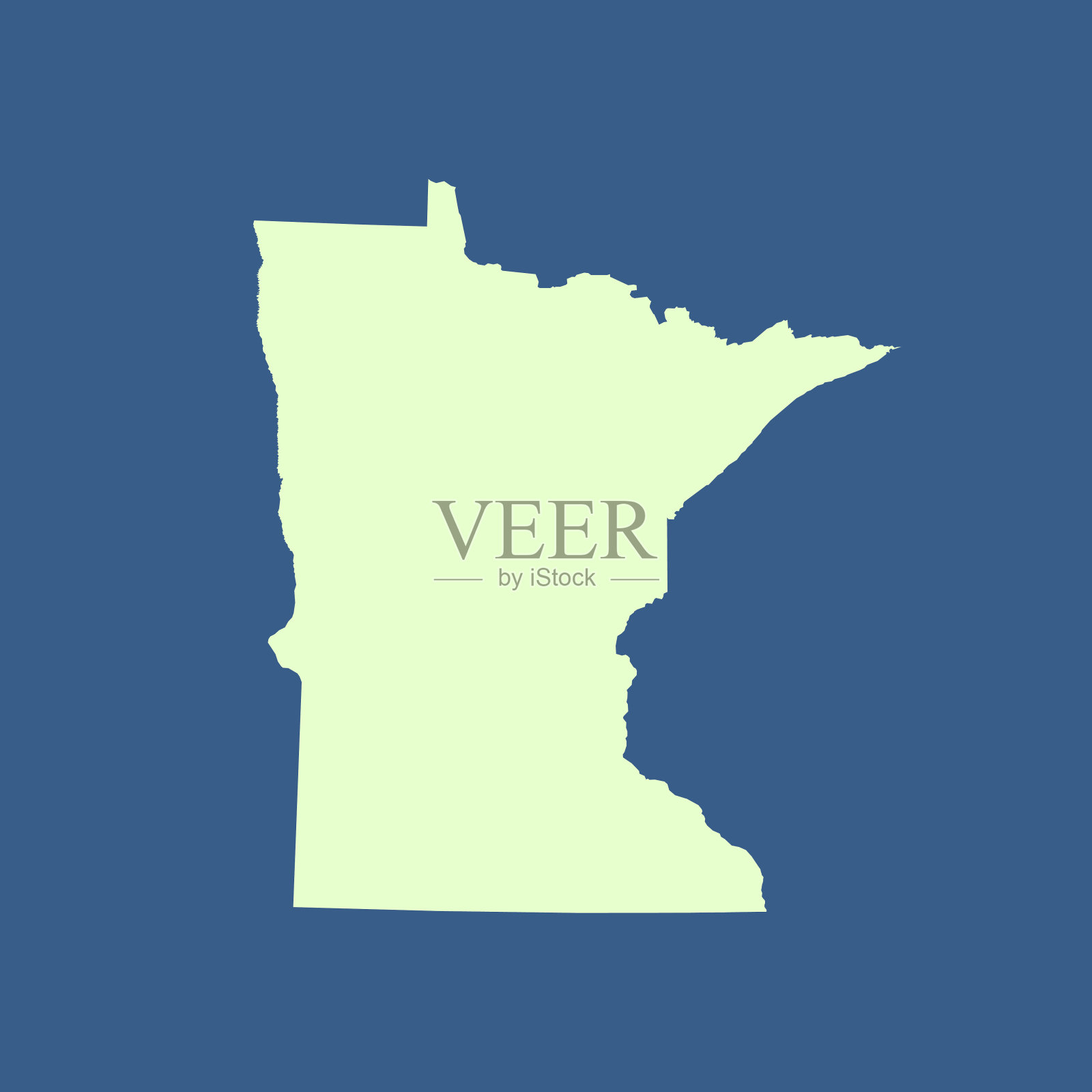 明尼苏达州的地图插画图片素材