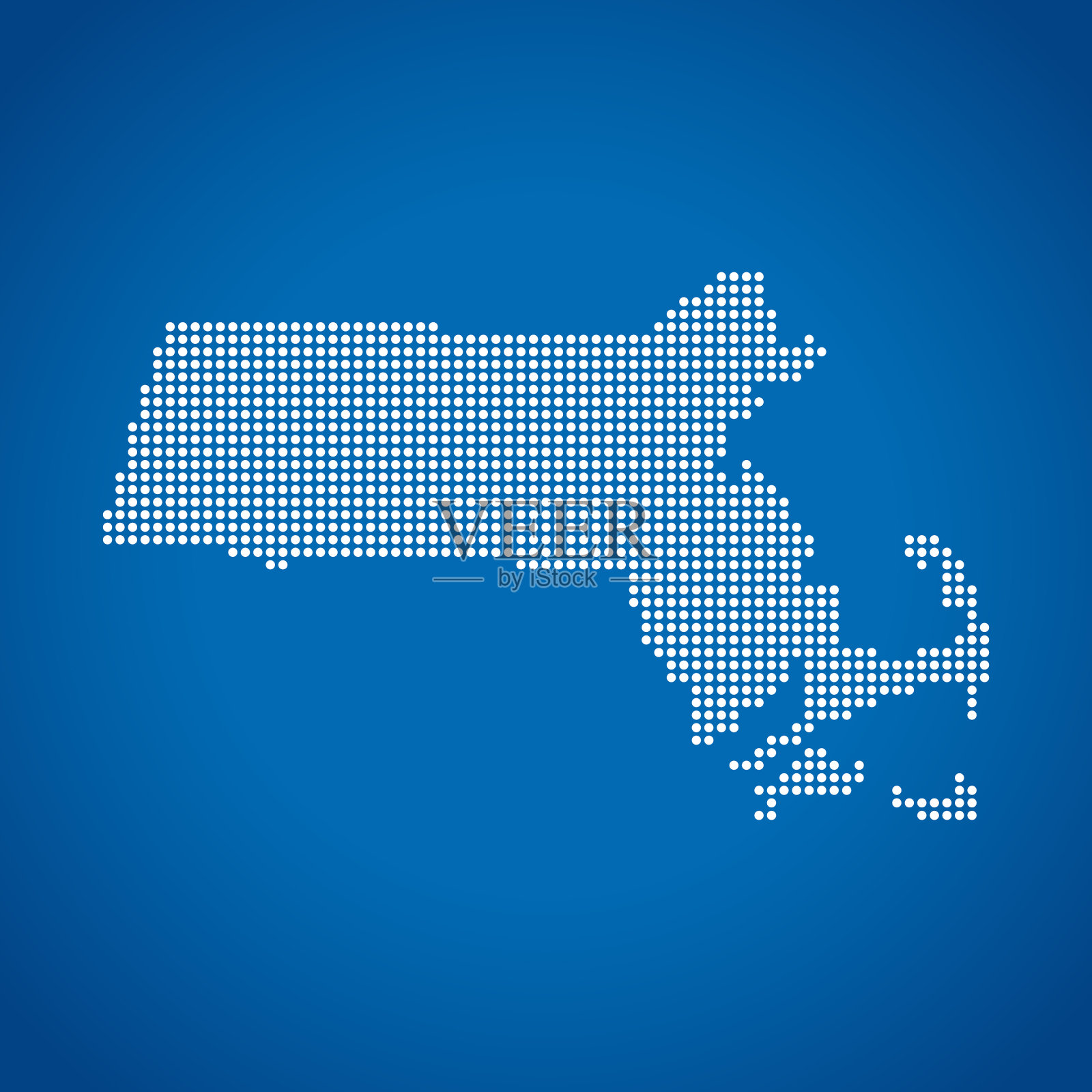 麻萨诸塞州地图插画图片素材