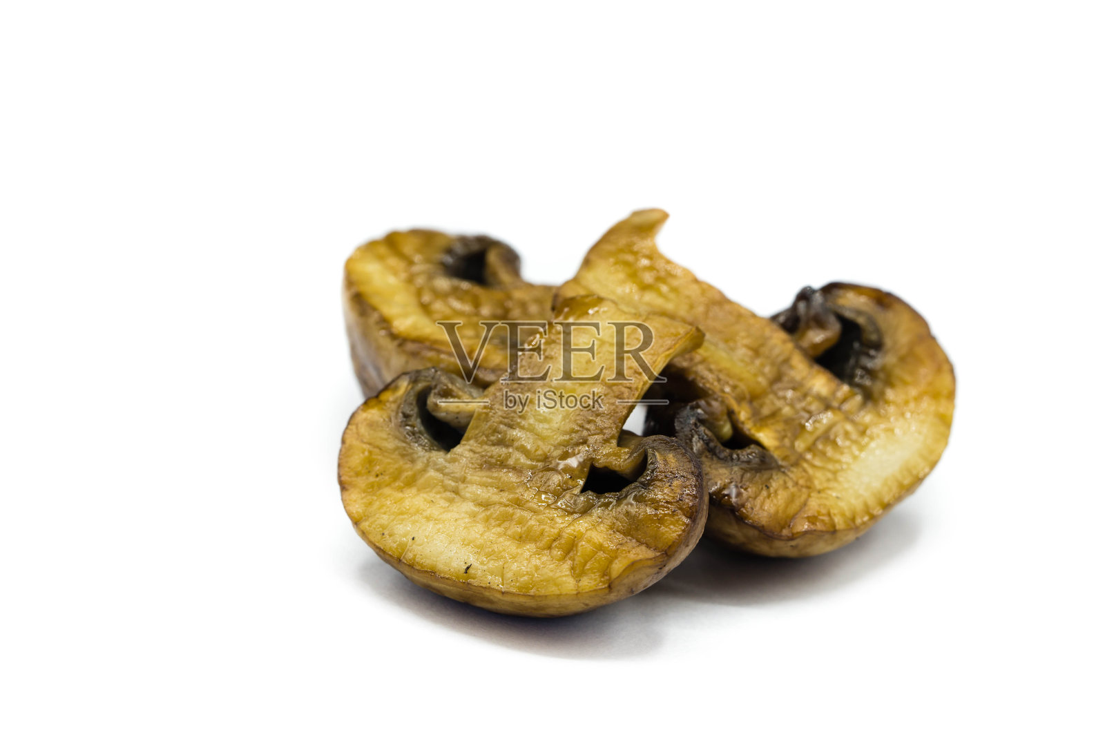 炸蘑菇孤立在白色背景照片摄影图片