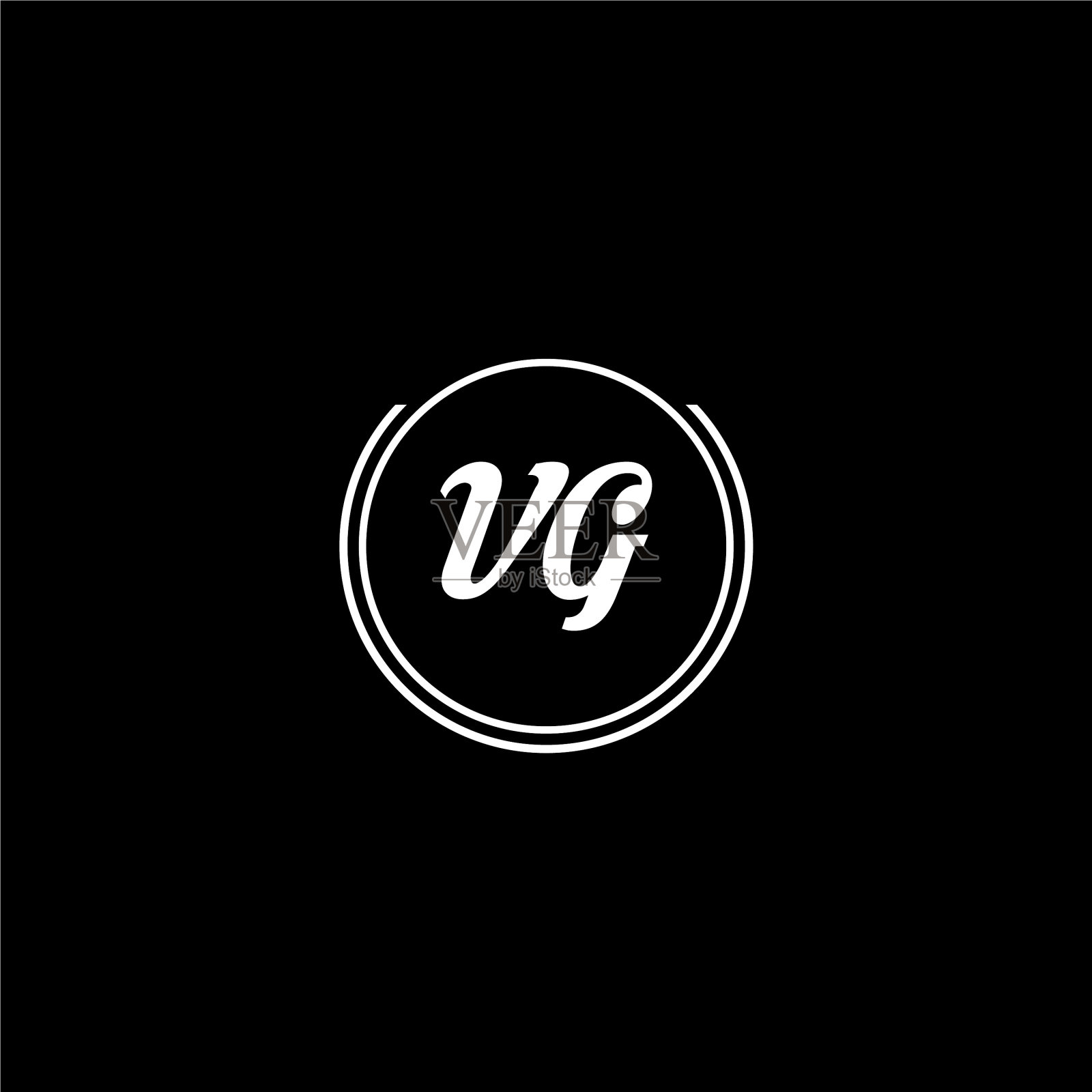 V g字母标志设计插画图片素材