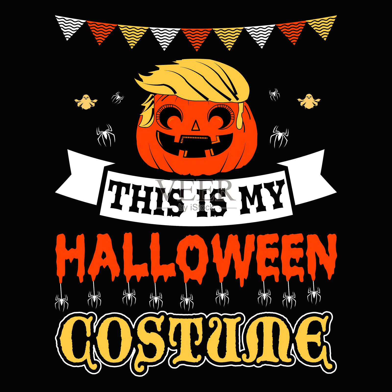 这是我的万圣节服装衬衫设计插画图片素材