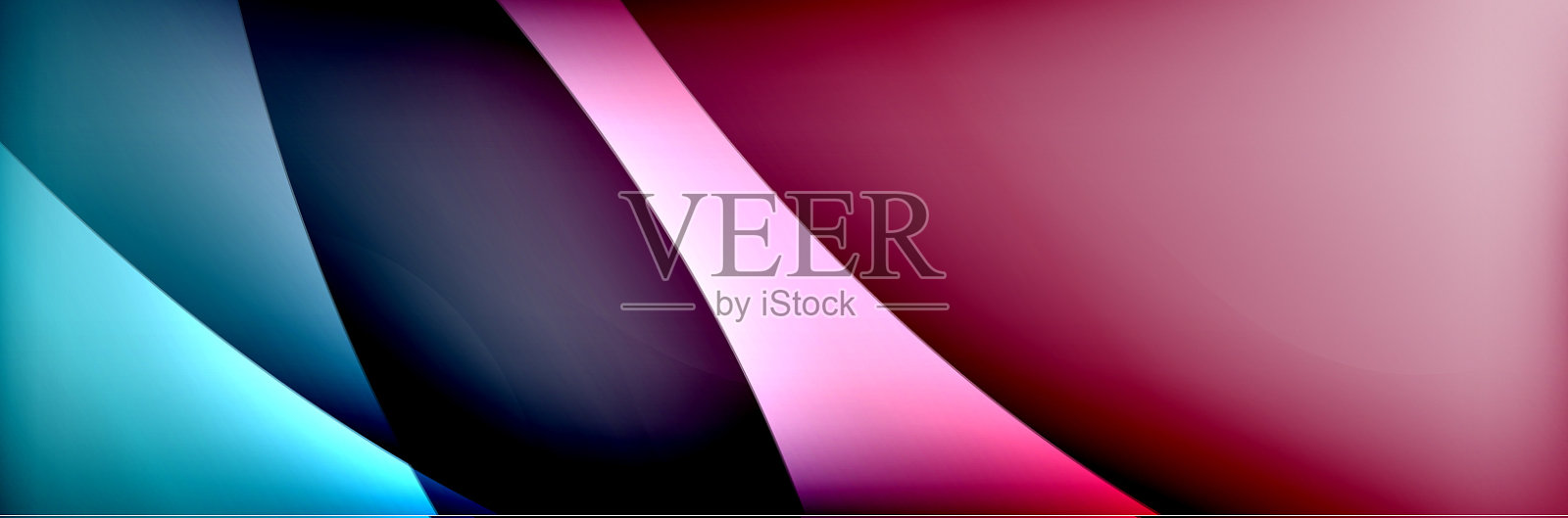 流体梯度霓虹彩色波抽象插画图片素材