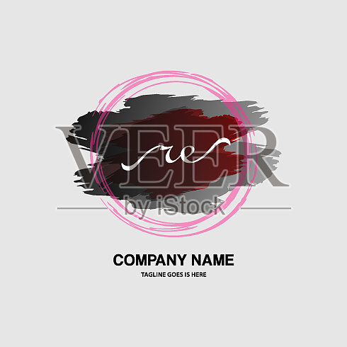 重新用漂亮的手写标志插画图片素材