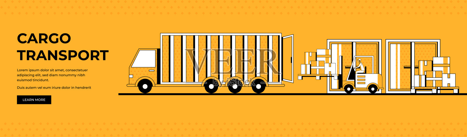 货物运输说明插画图片素材