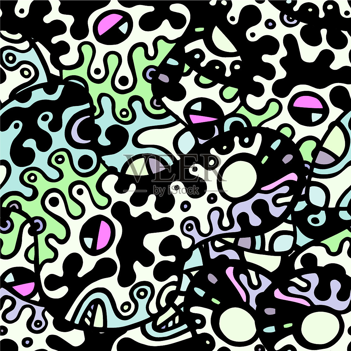 嬉皮士打印插画图片素材