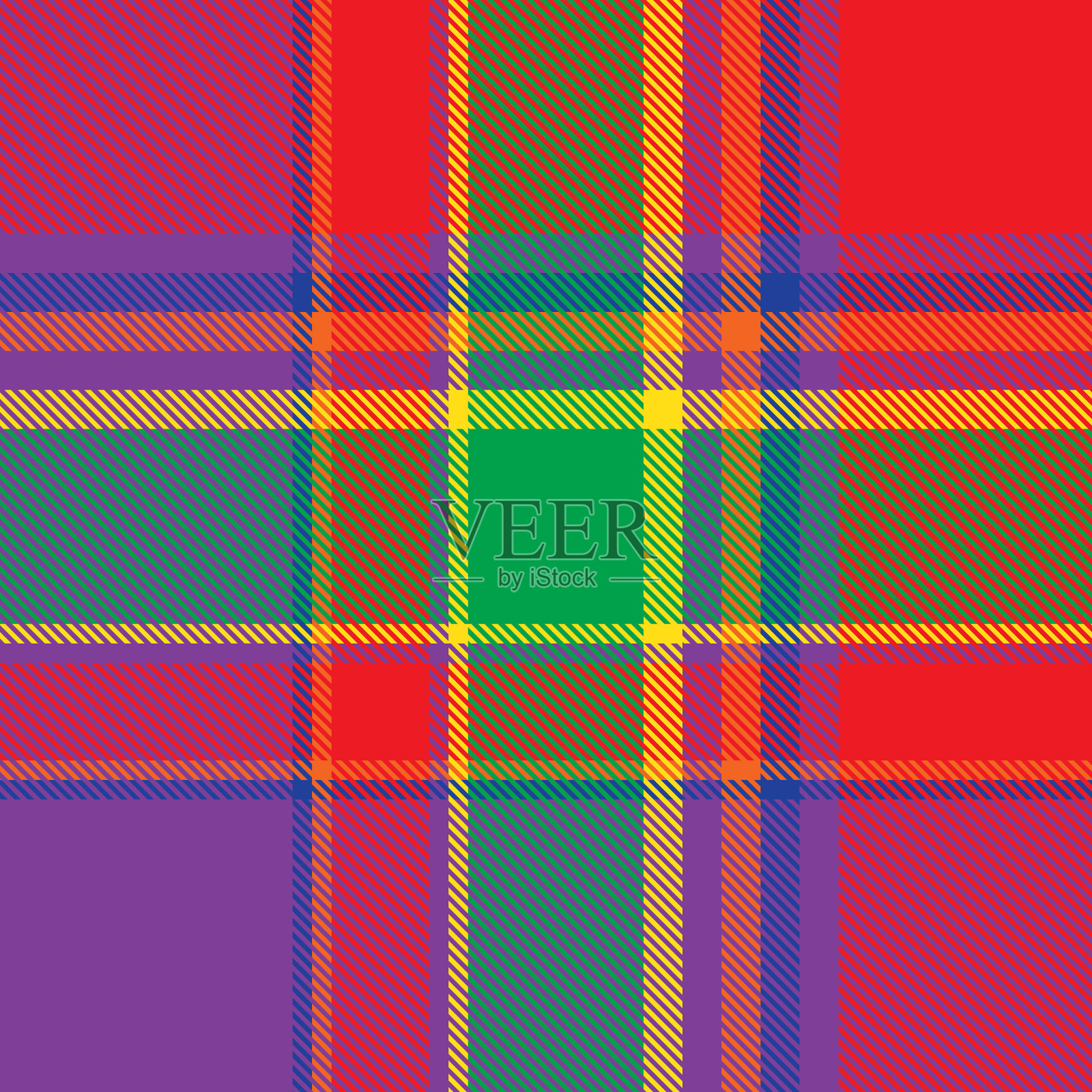 彩虹峡谷格子纹理无缝图案插画图片素材