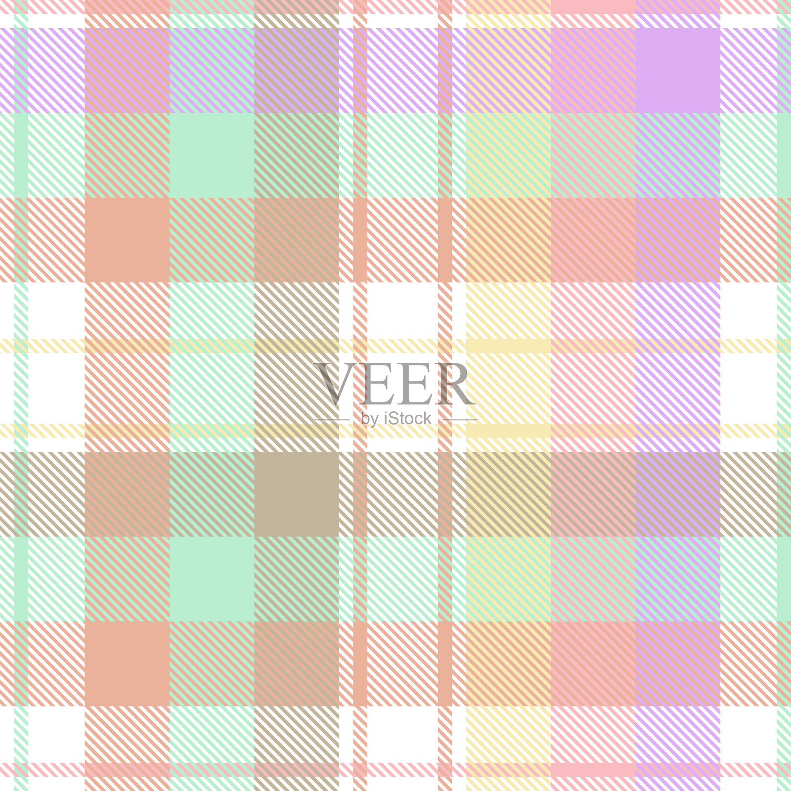 彩虹峡谷格子纹理无缝图案插画图片素材