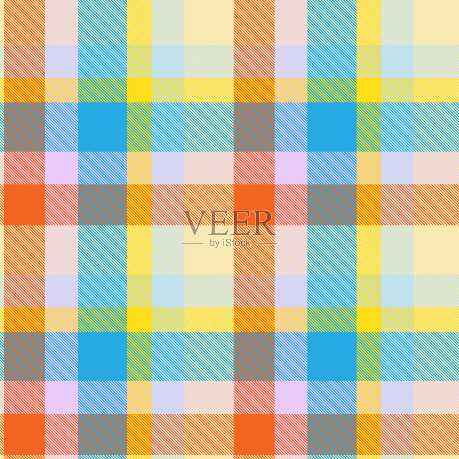 彩虹峡谷格子纹理无缝图案插画图片素材