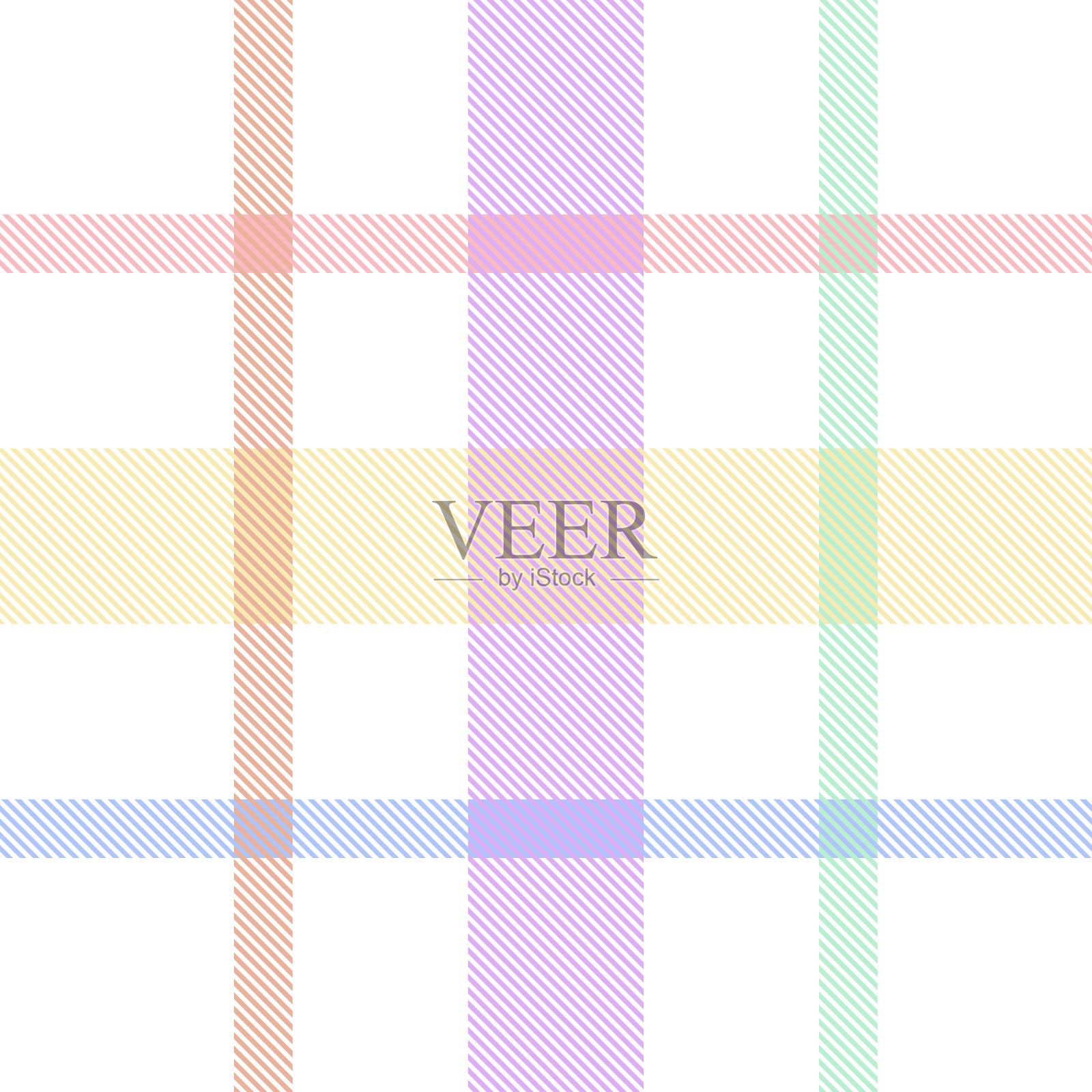 彩虹峡谷格子纹理无缝图案插画图片素材