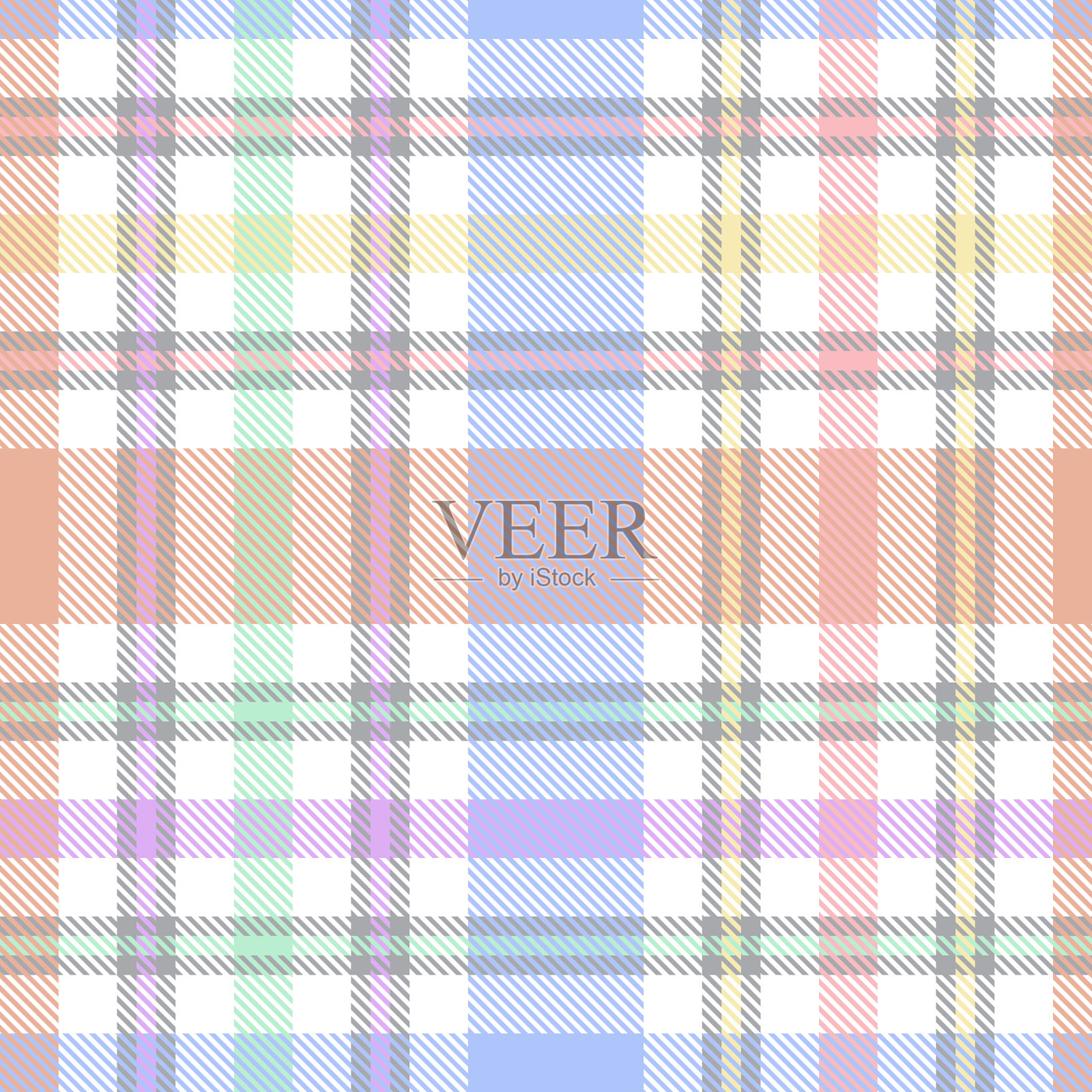 彩虹峡谷格子纹理无缝图案插画图片素材