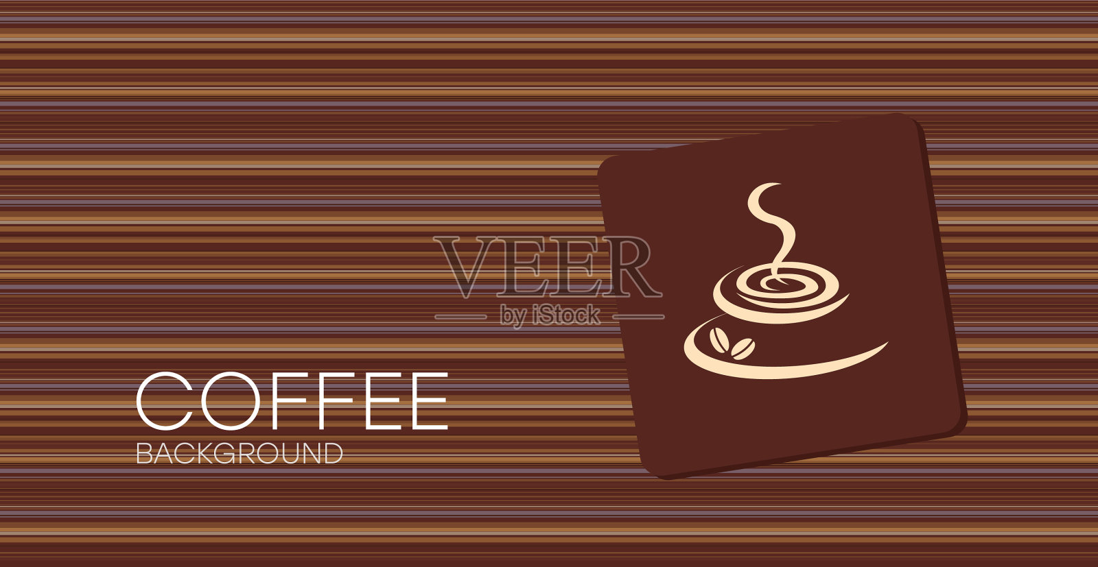 咖啡带背景咖啡插画图片素材