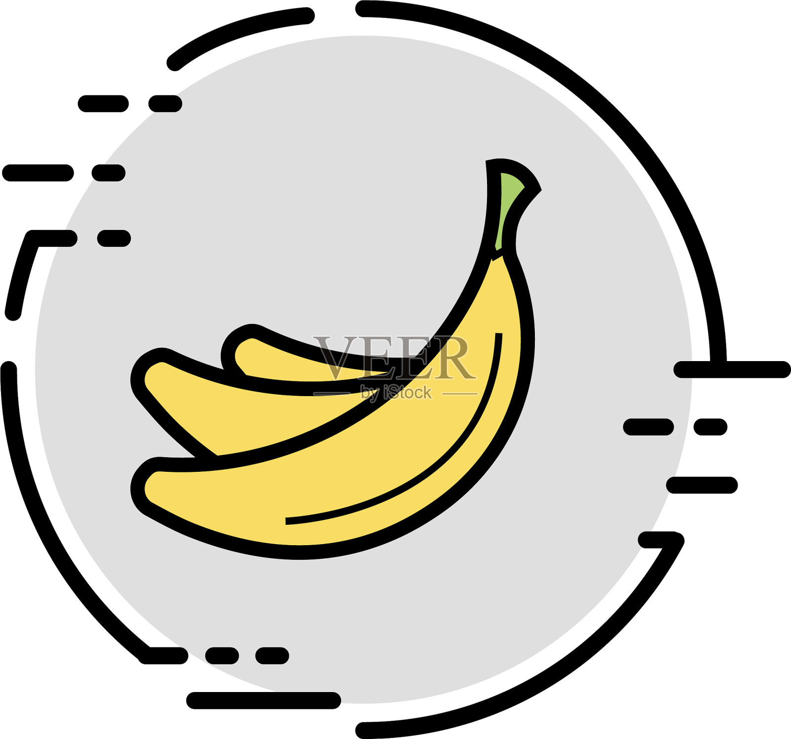 香蕉图标香蕉符号符号插画图片素材