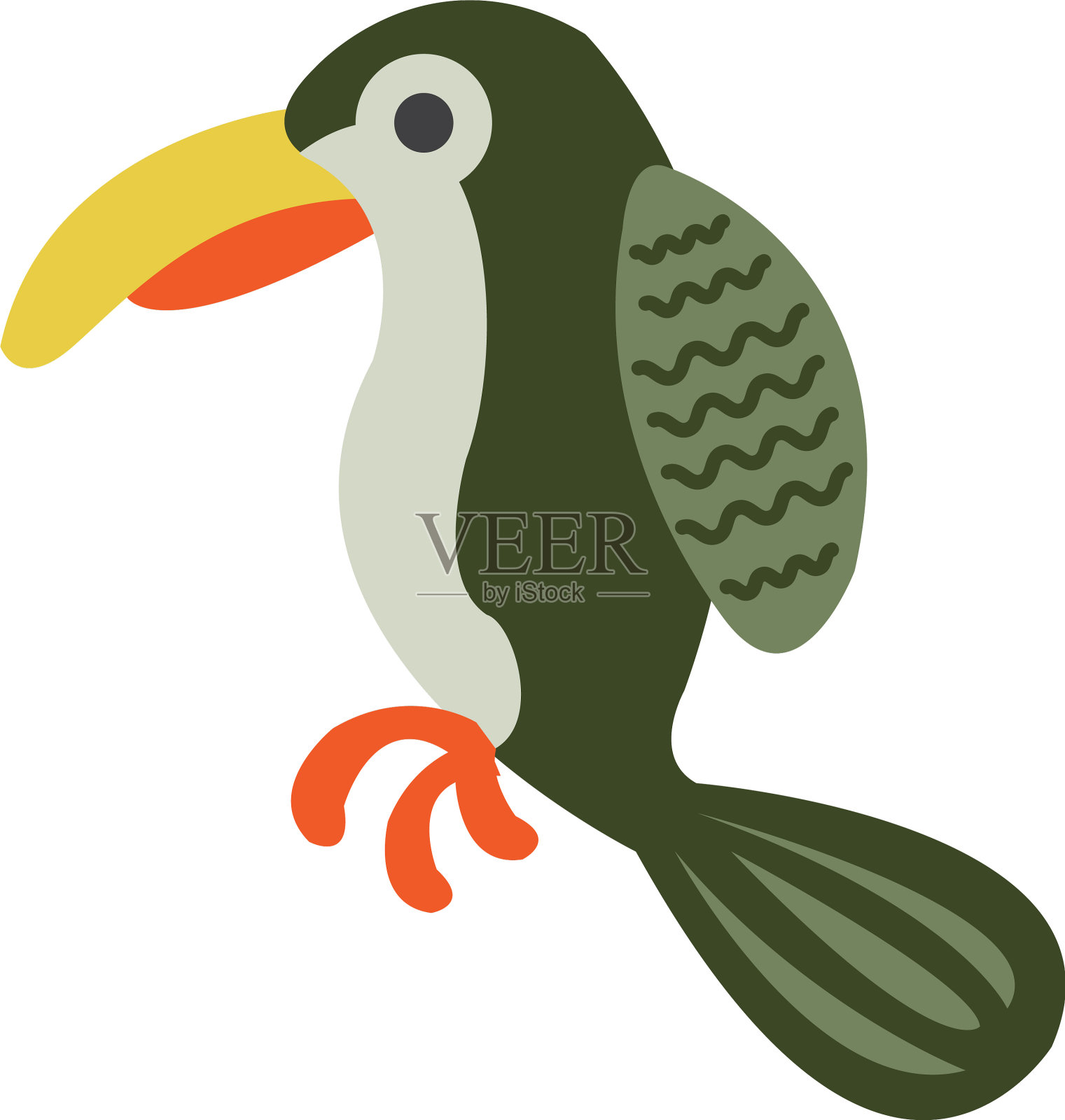 犀鸟图标插画图片素材