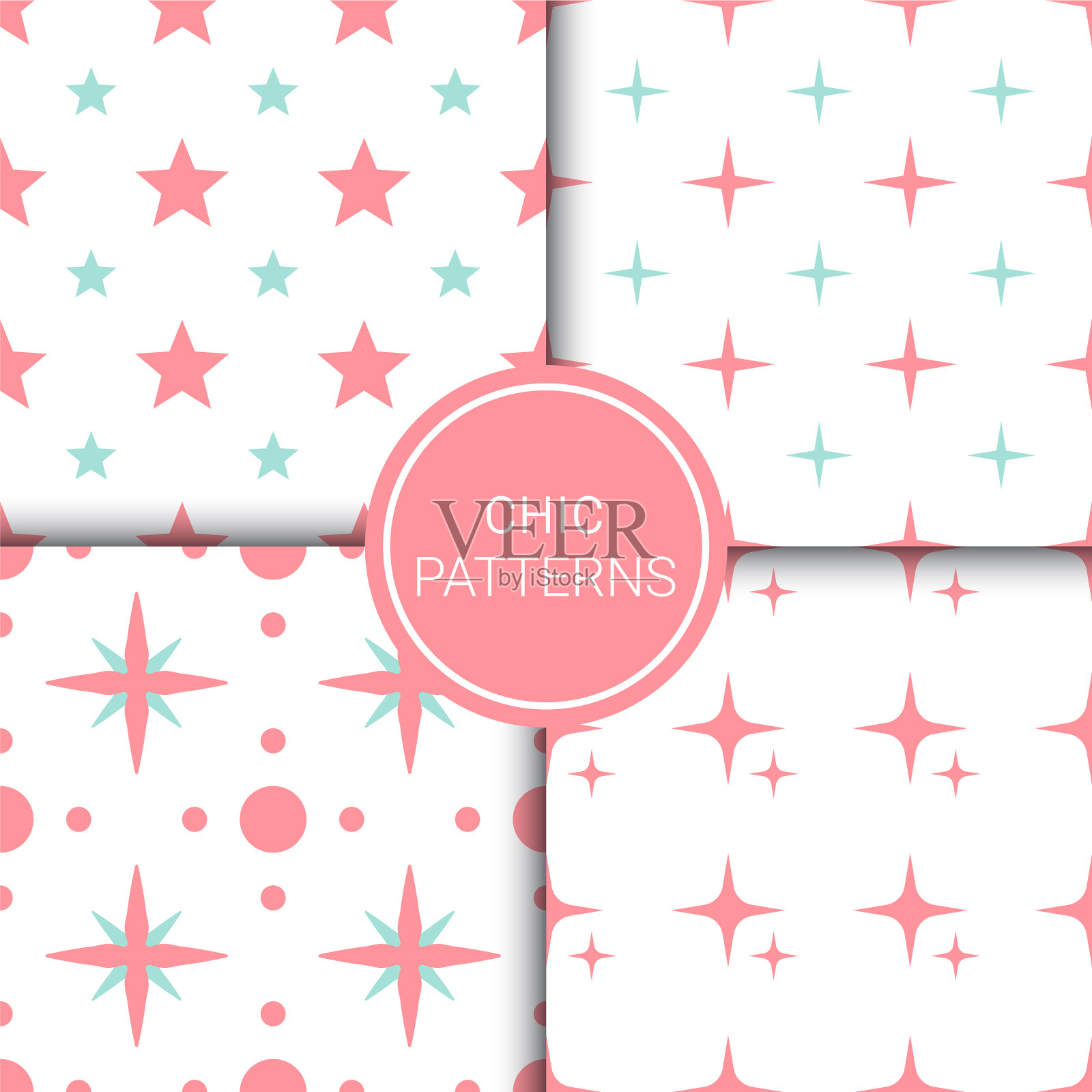 别致的风格无缝模式在eps 10插画图片素材