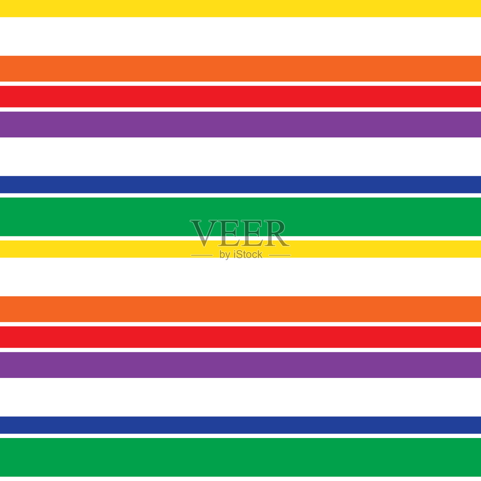 彩虹条纹无缝图案背景中插画图片素材