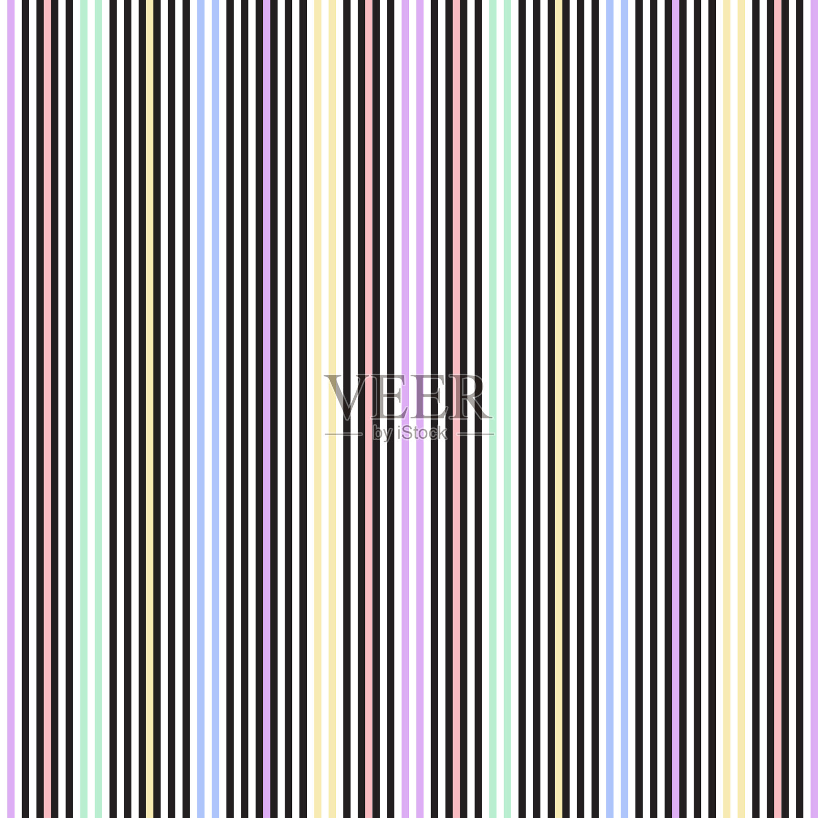 彩虹条纹无缝图案背景中插画图片素材