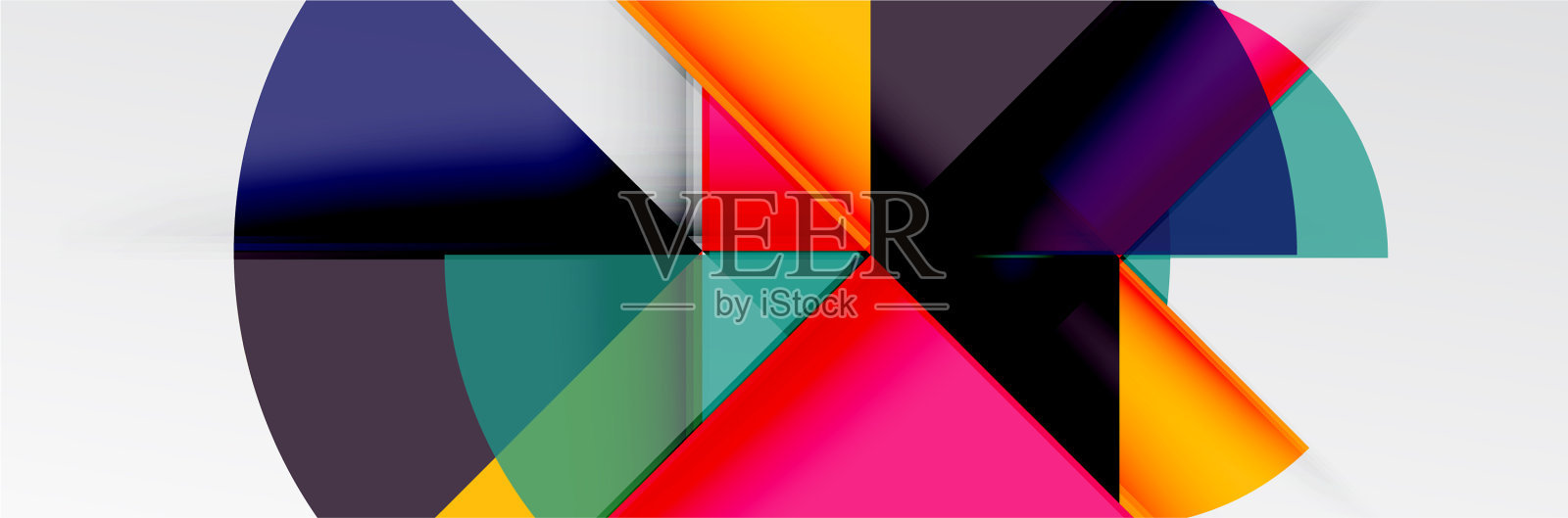 明亮的颜色圆圈抽象圆形的形状和插画图片素材