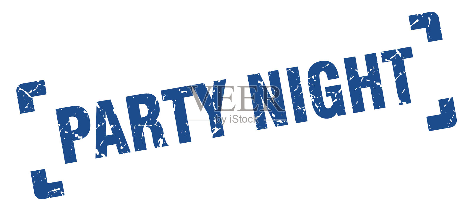 派对之夜邮票广场上的垃圾标志被隔离开来插画图片素材