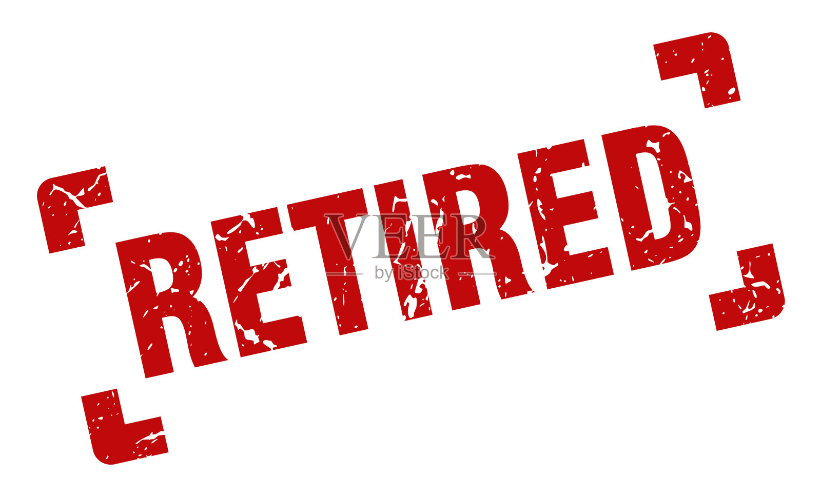 退休邮票广场垃圾标志孤立上插画图片素材