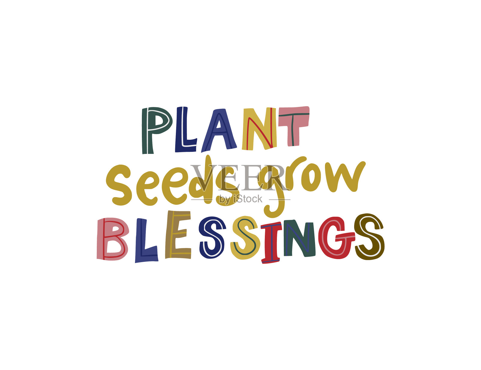 手绘字母报价插画图片素材