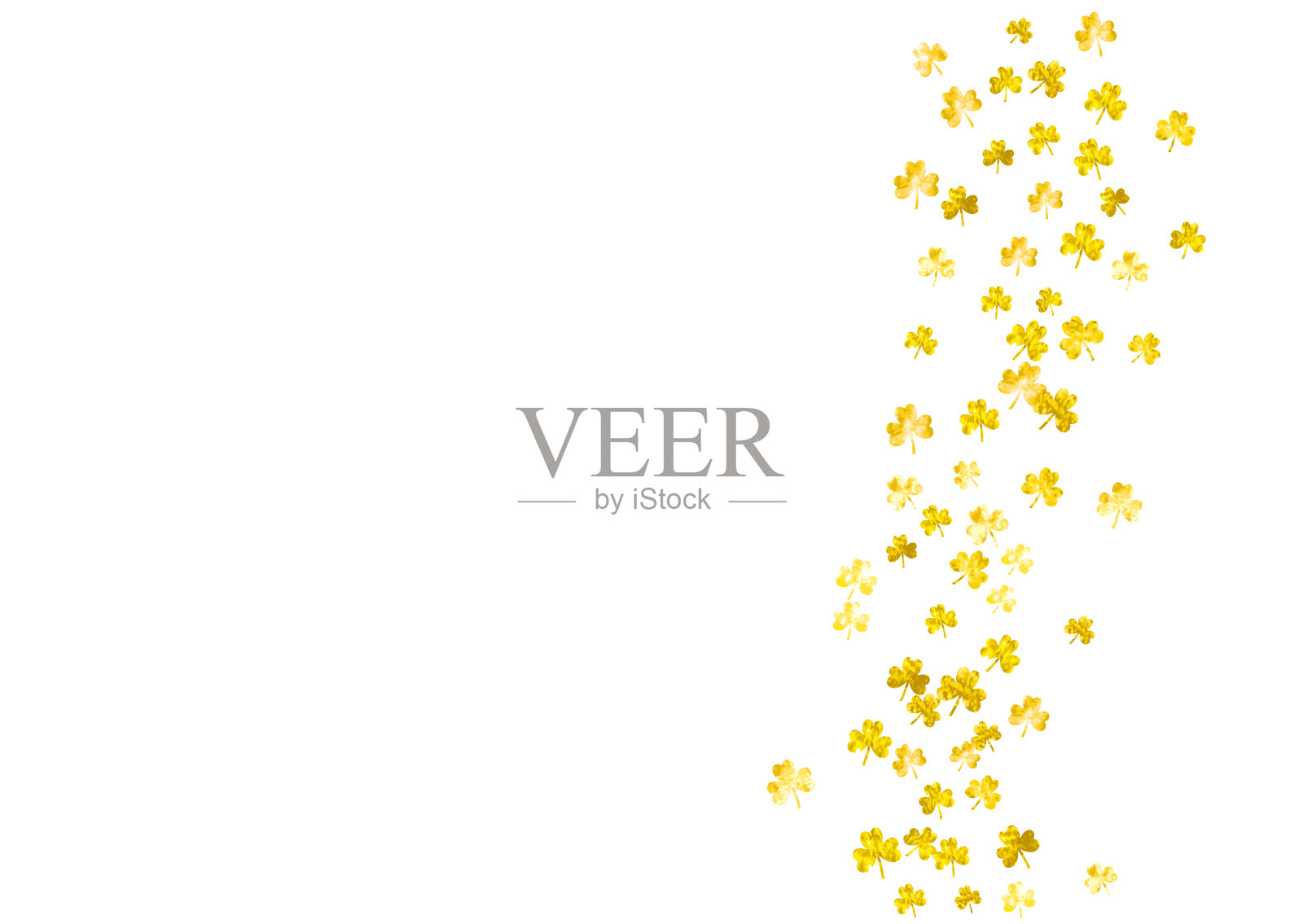 三叶草背景的圣帕特里克节。插画图片素材