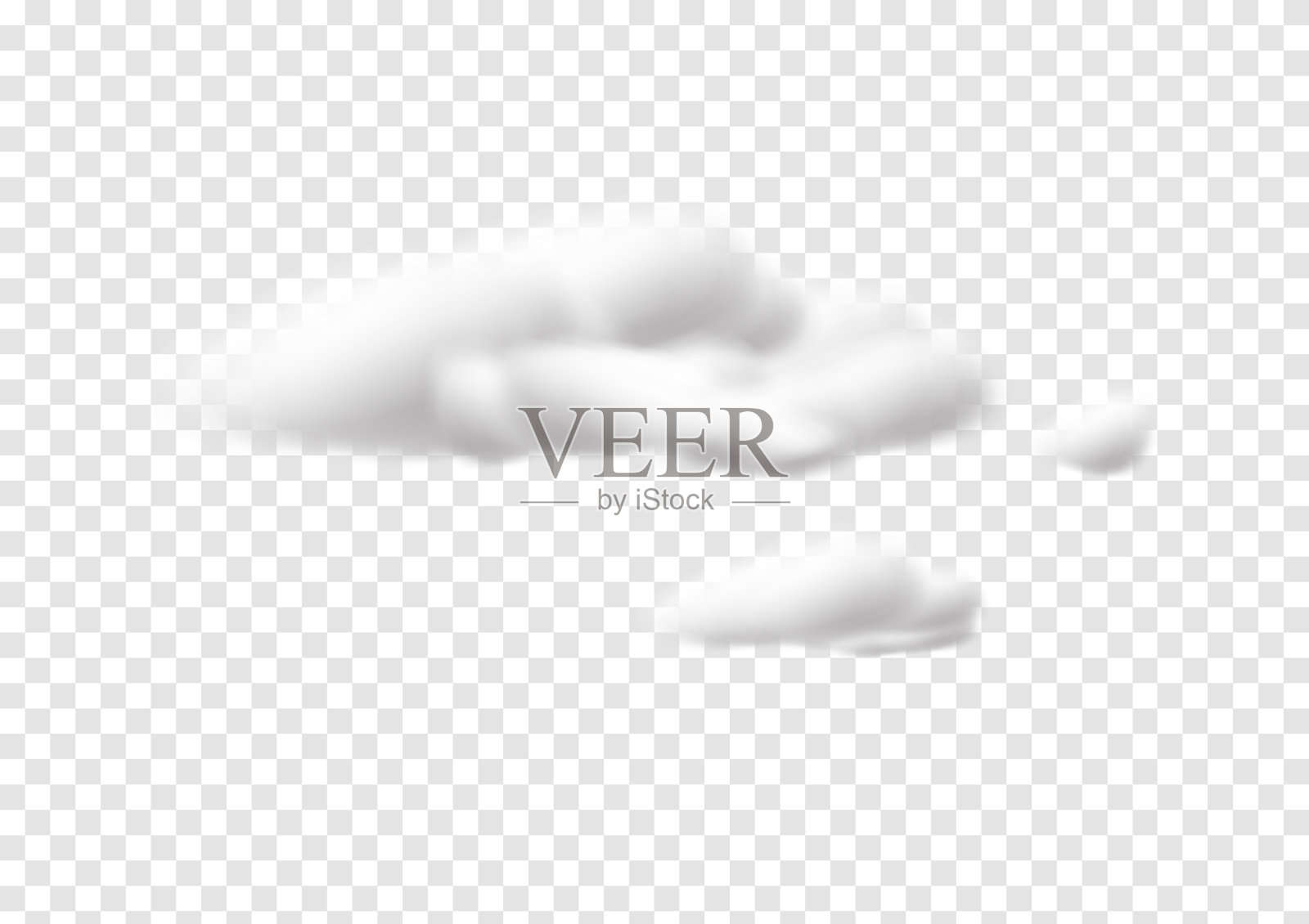 真实的云向量隔离在透明背景ep122插画图片素材