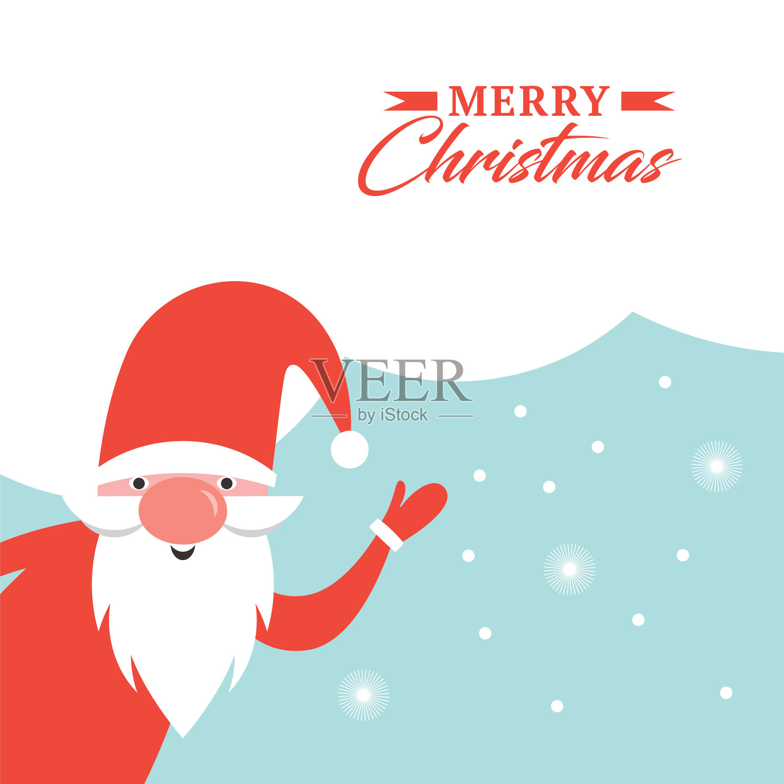 圣诞贺卡新年快乐插画图片素材