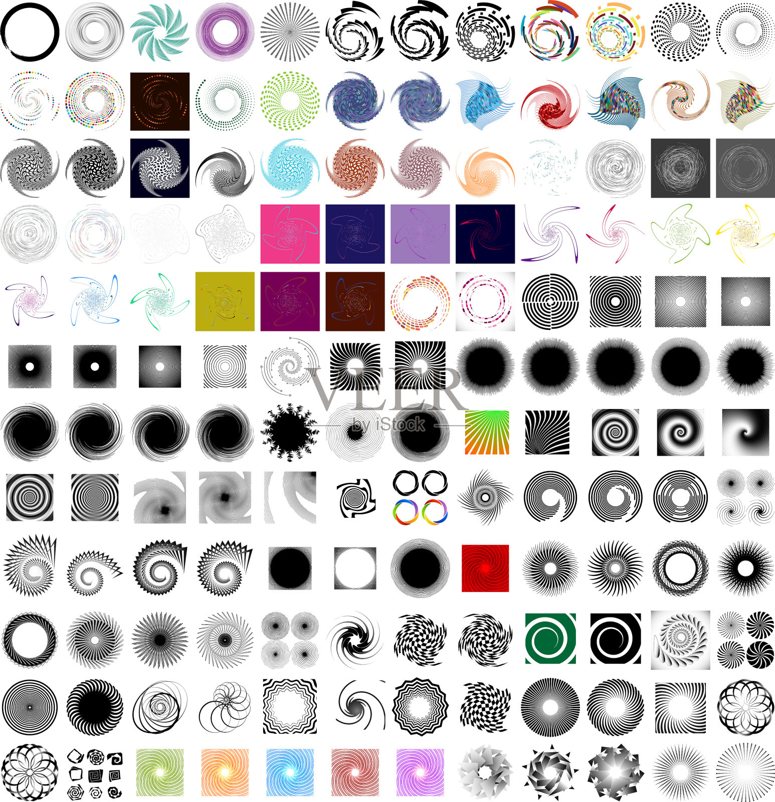 144螺旋旋流旋集径向插画图片素材