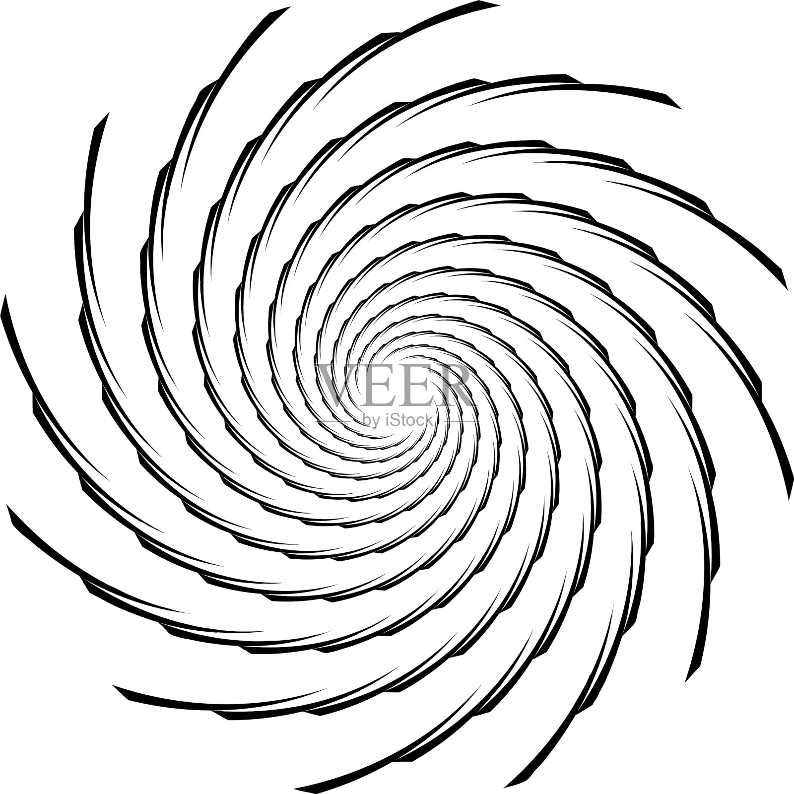 螺旋扭曲径向旋流旋转圆形旋转插画图片素材