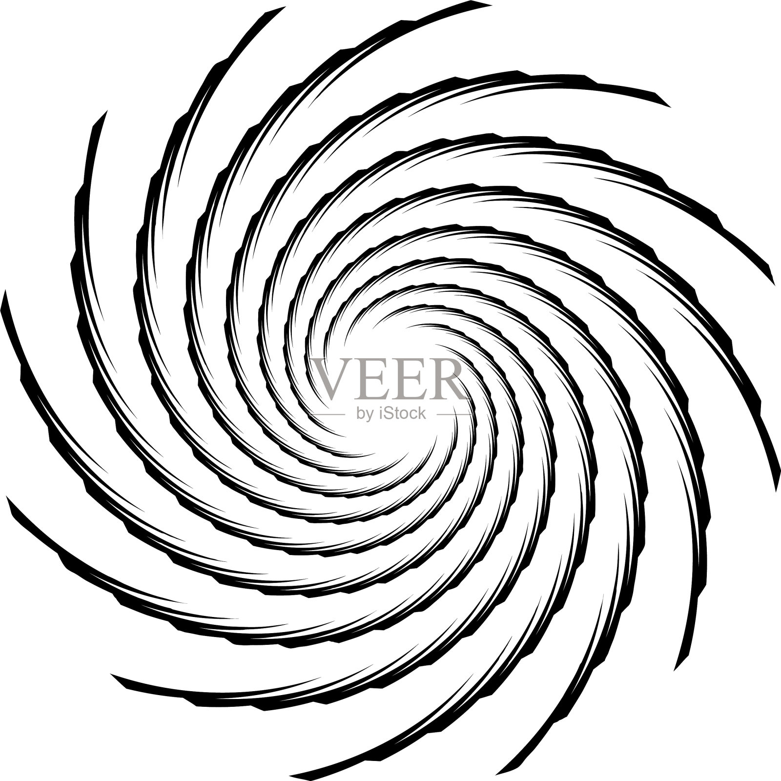 螺旋扭曲径向旋流旋转圆形旋转插画图片素材