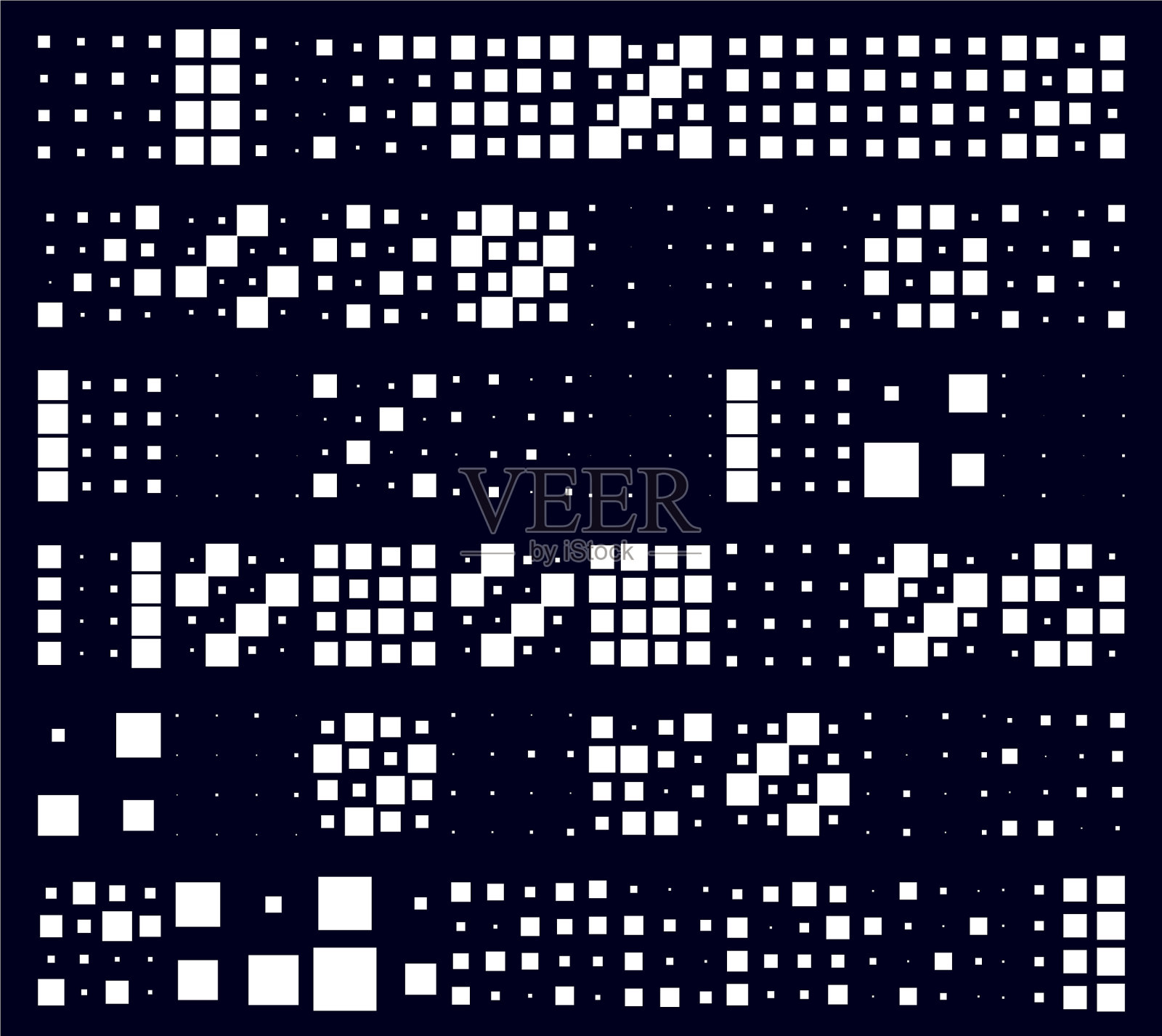 4 × 4立方体正方形几何排列正方形插画图片素材